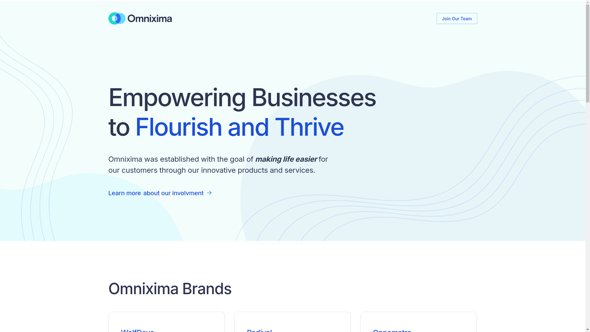 website screenshot of https://omnixima-website.pages.dev/