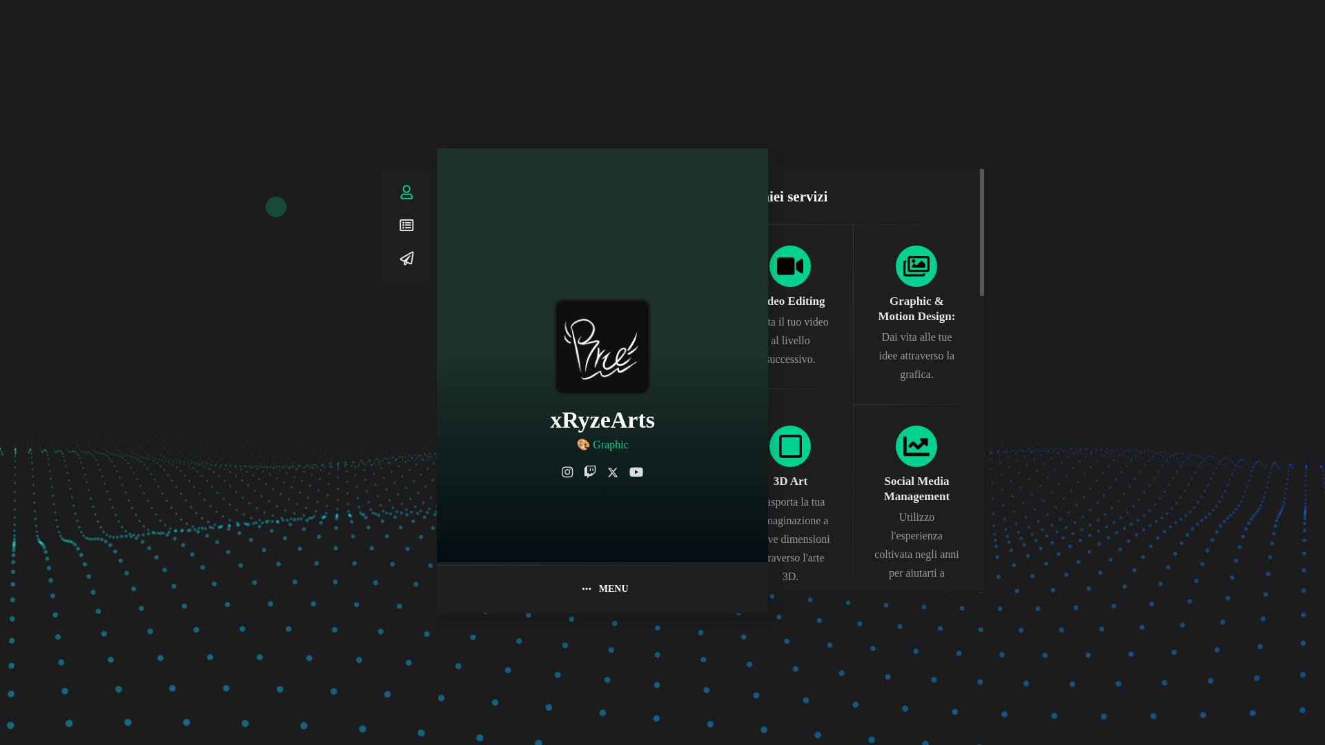 website screenshot of https://xryzearts.pages.dev/