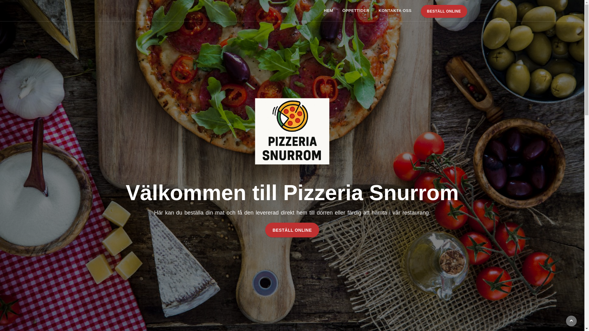 website screenshot of https://pizzeriasnurrom.se/