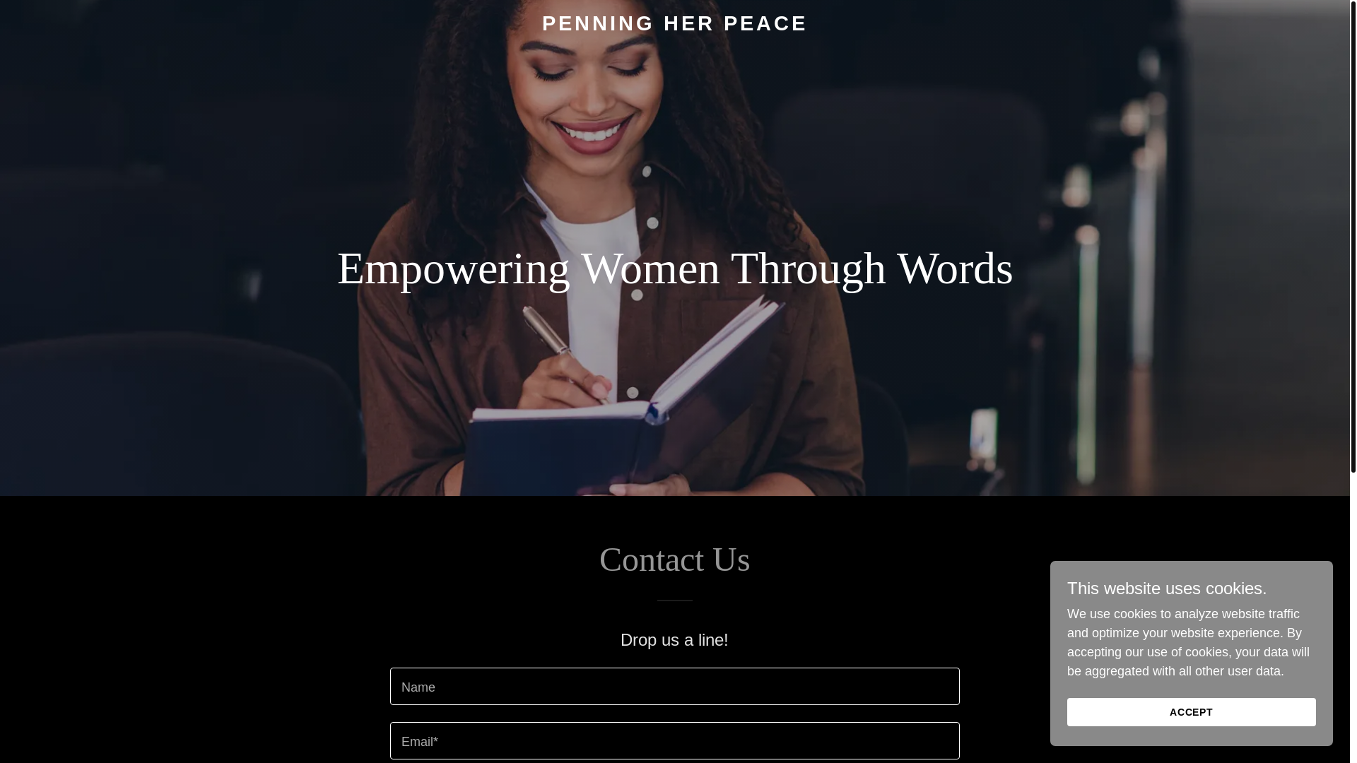 website screenshot of https://penningherpeace.com/
