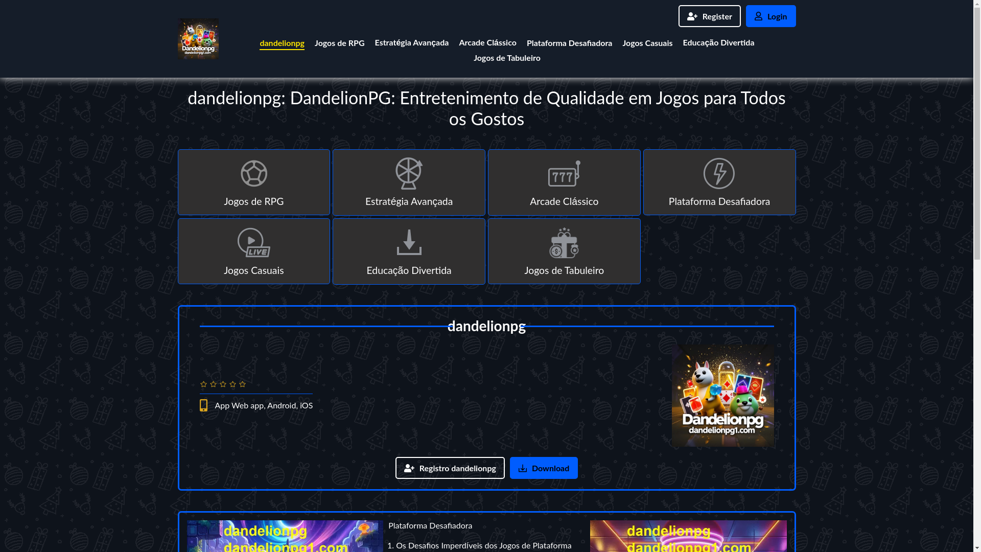 website screenshot of https://dandelionpg1.com/