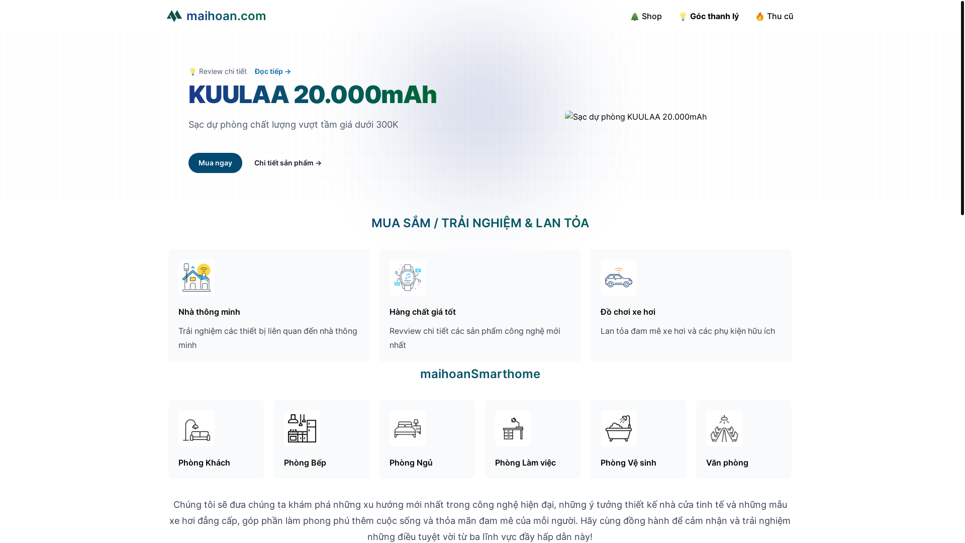 website screenshot of https://maihoan-com.pages.dev/