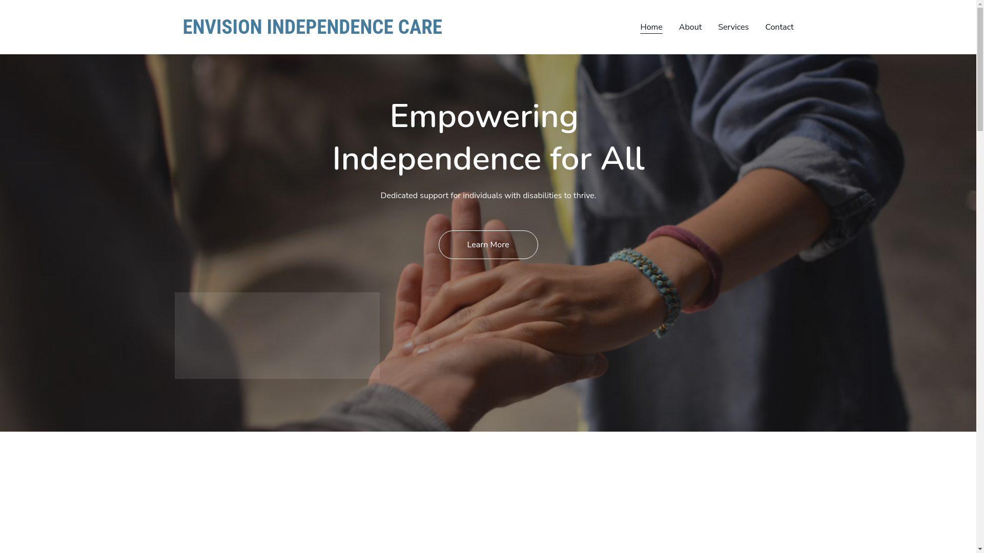 website screenshot of https://envisionindependencecare.com/