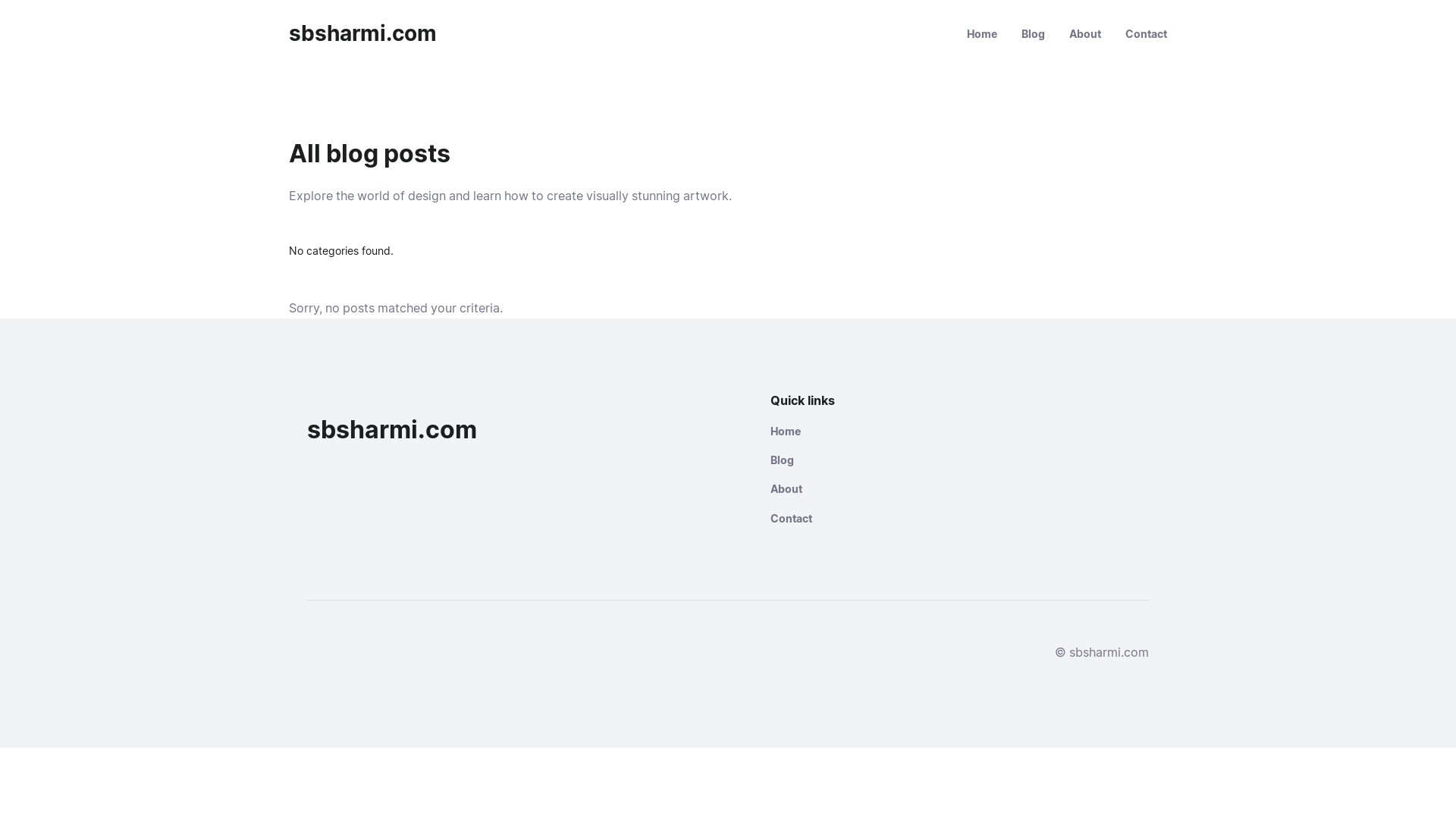 website screenshot of https://sbsharmi.com/