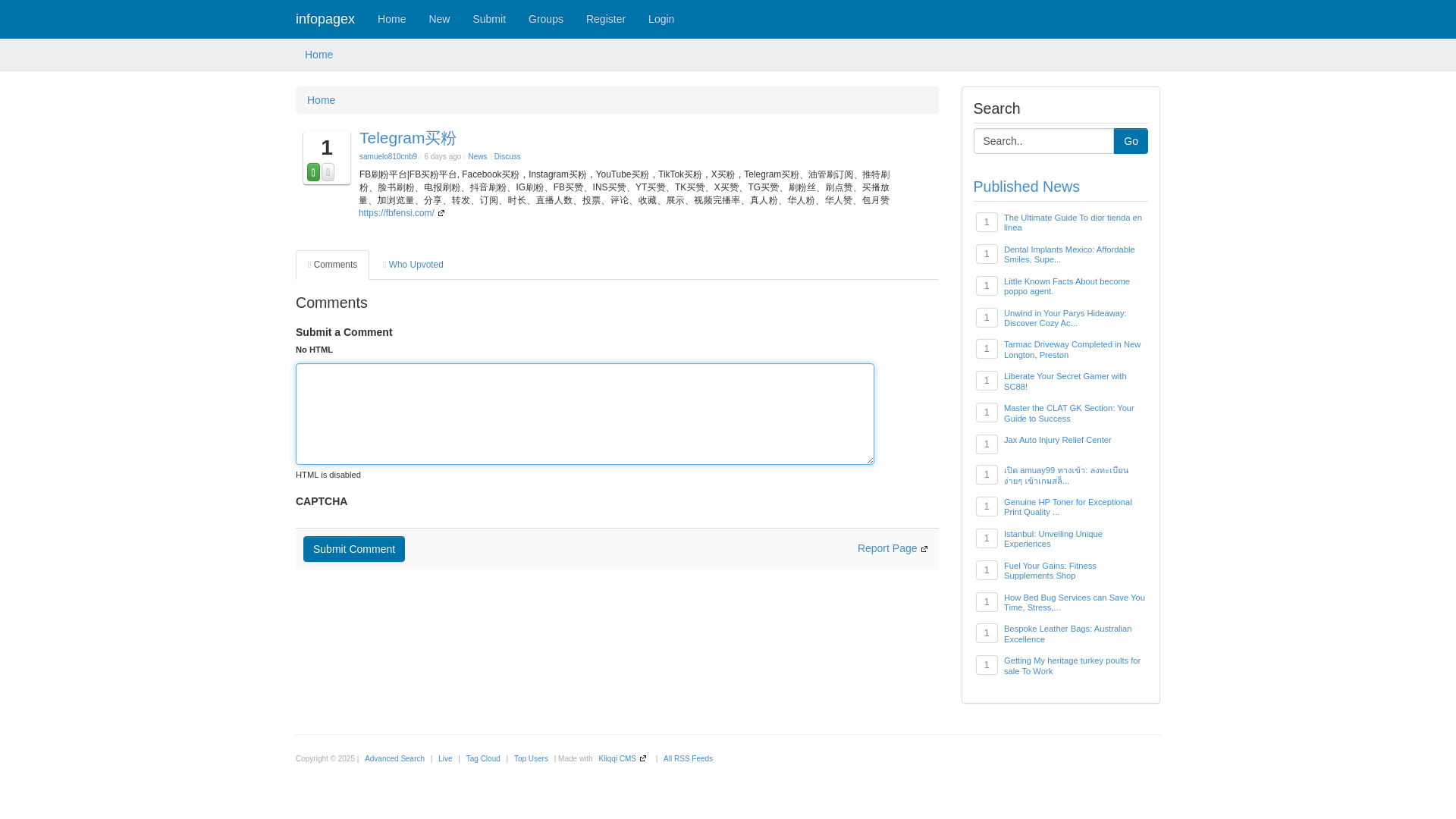 website screenshot of https://infopagex.com/story5846377/telegram%E4%B9%B0%E7%B2%89