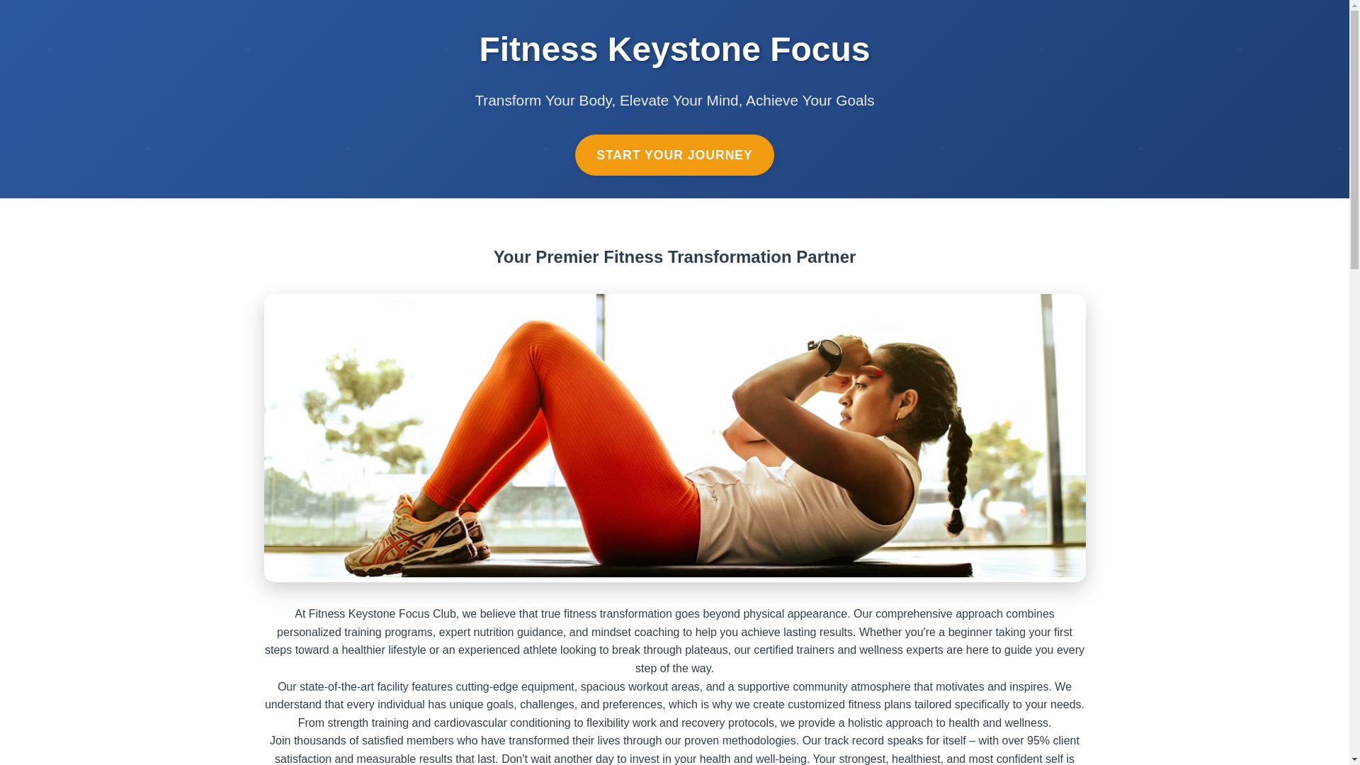 website screenshot of https://fitnesskeystonefocus.club/