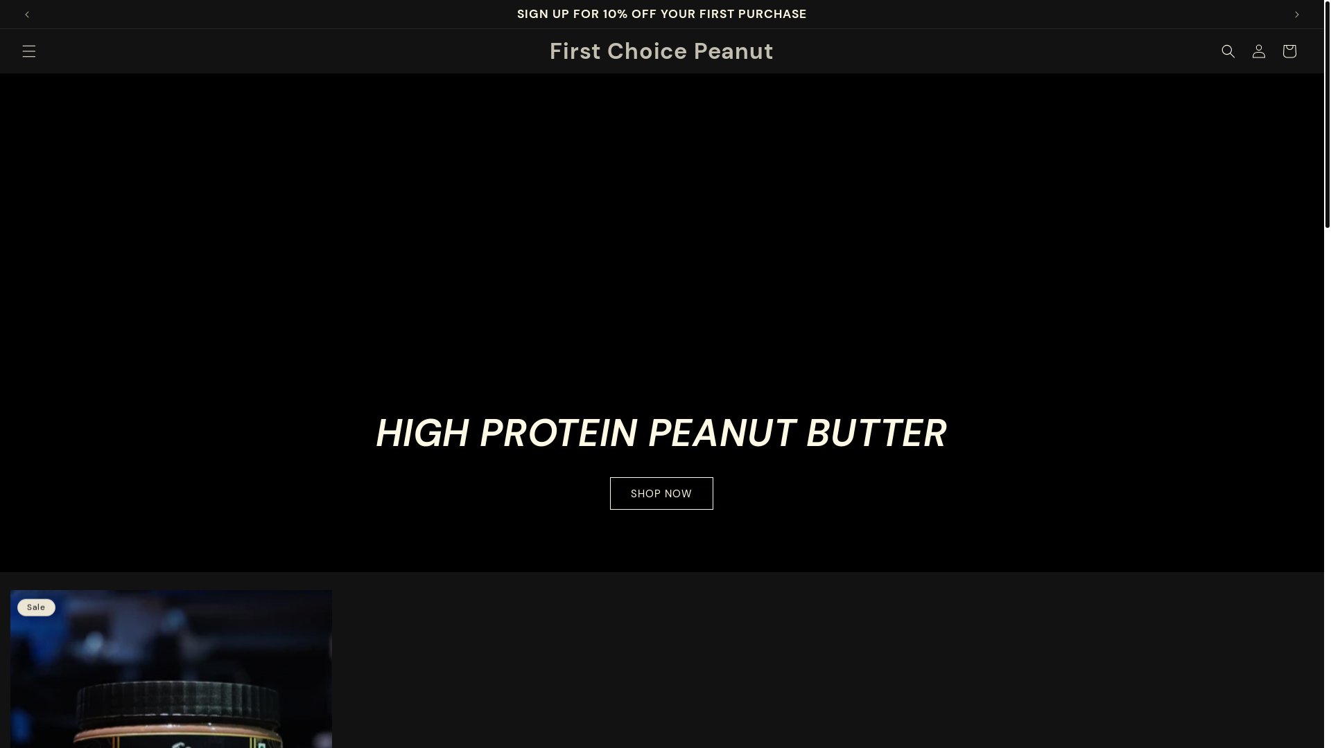 website screenshot of https://firstchoicepenut.in/