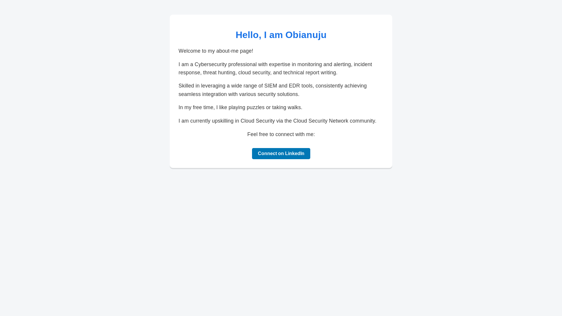 website screenshot of https://obianuju.site/
