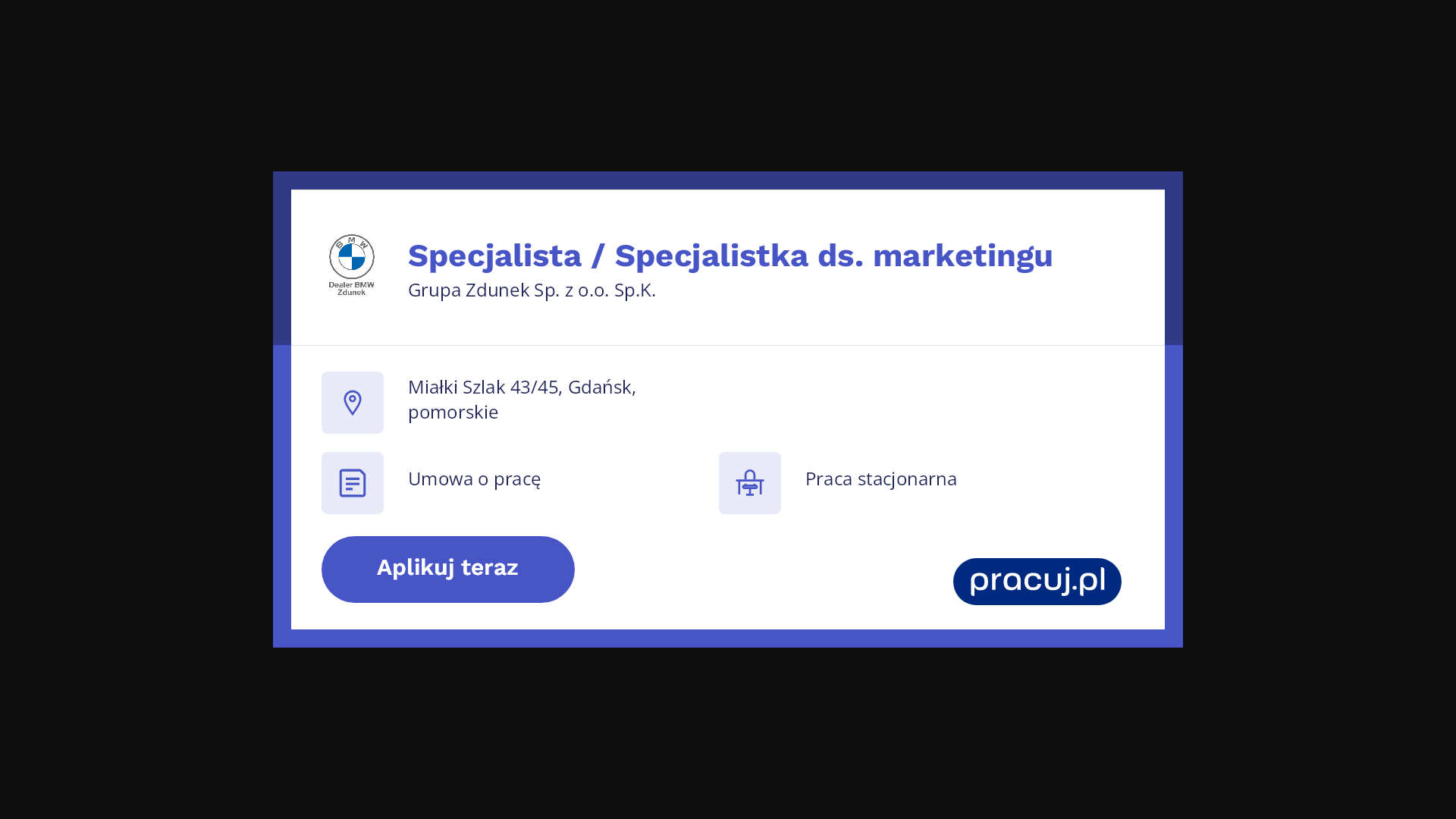 website screenshot of https://massachusetts.pracuj.pl/offers/1004234915/thumbnail