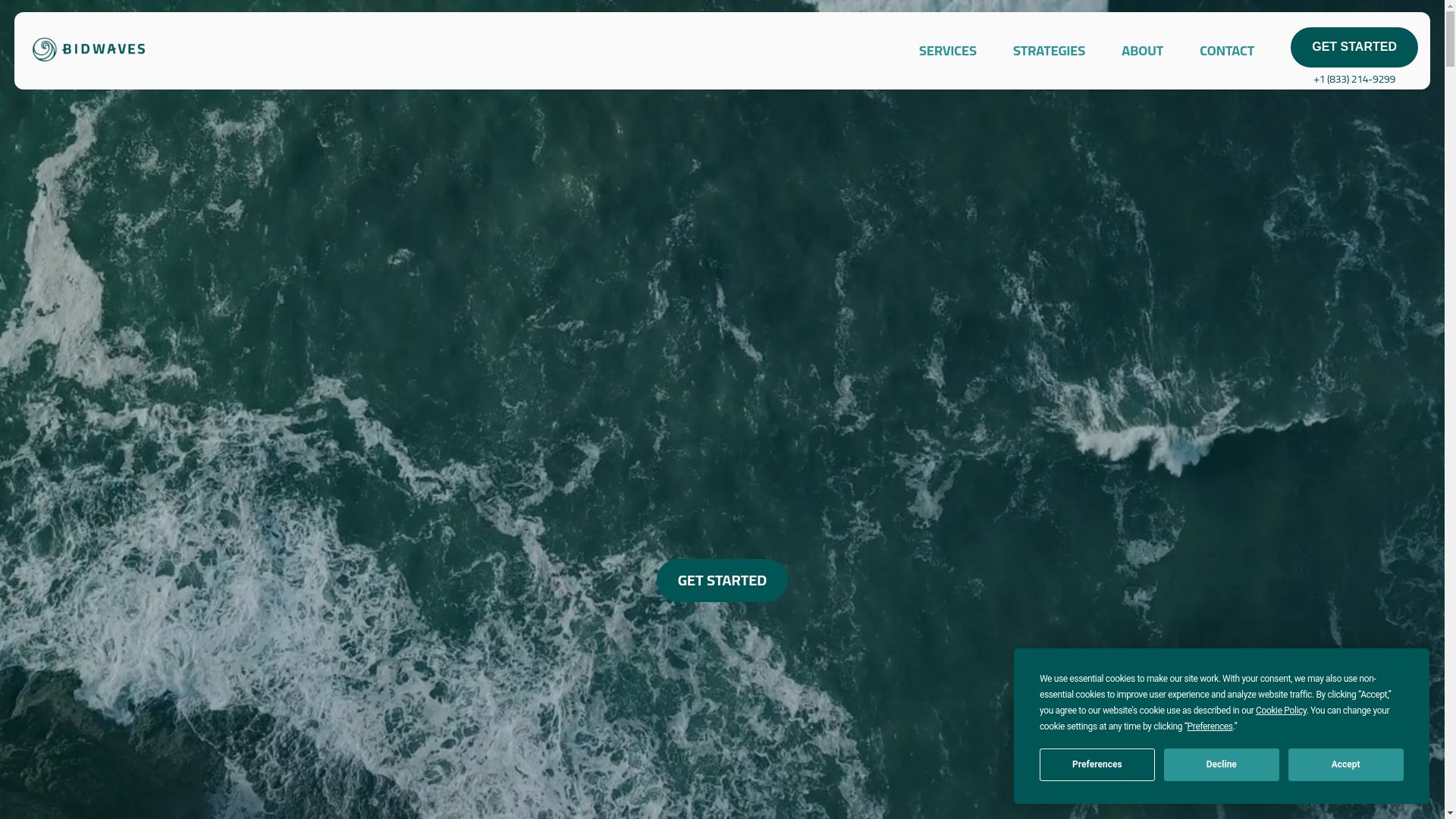 website screenshot of https://globalbidwaves.com/