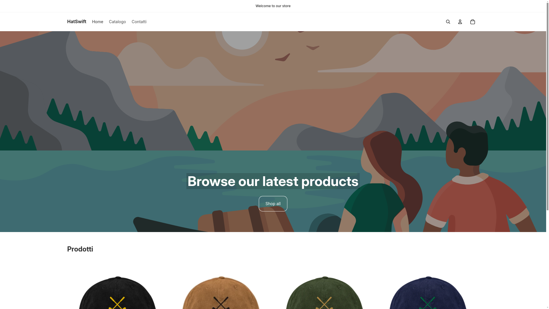 website screenshot of https://hatswift.com/