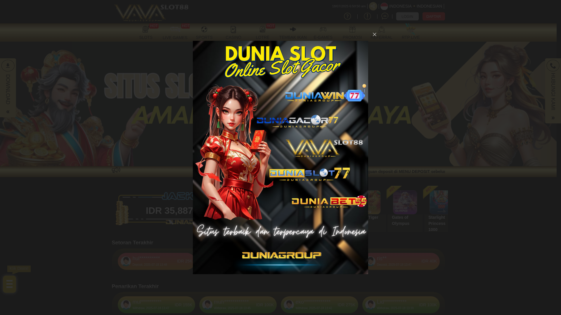 website screenshot of https://vavaslot88-032.cfd/