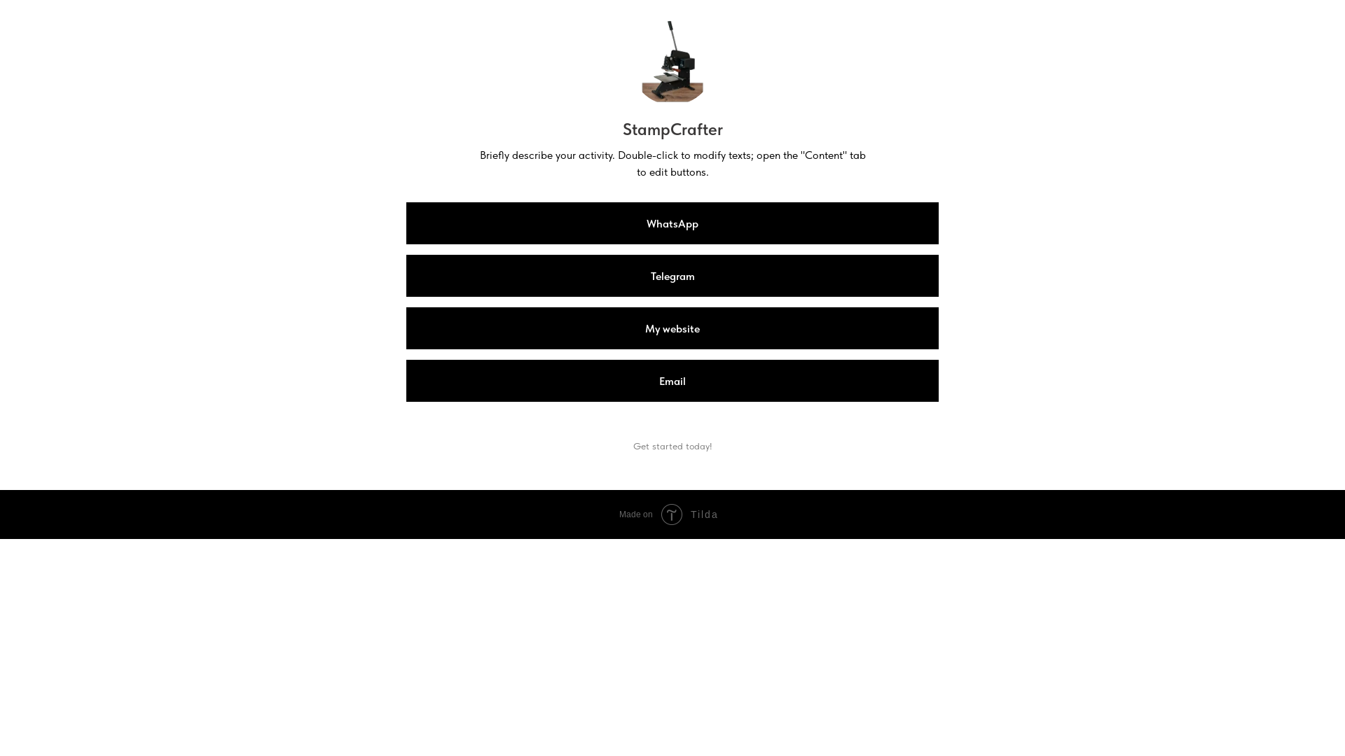 website screenshot of https://stampcrafter.com/
