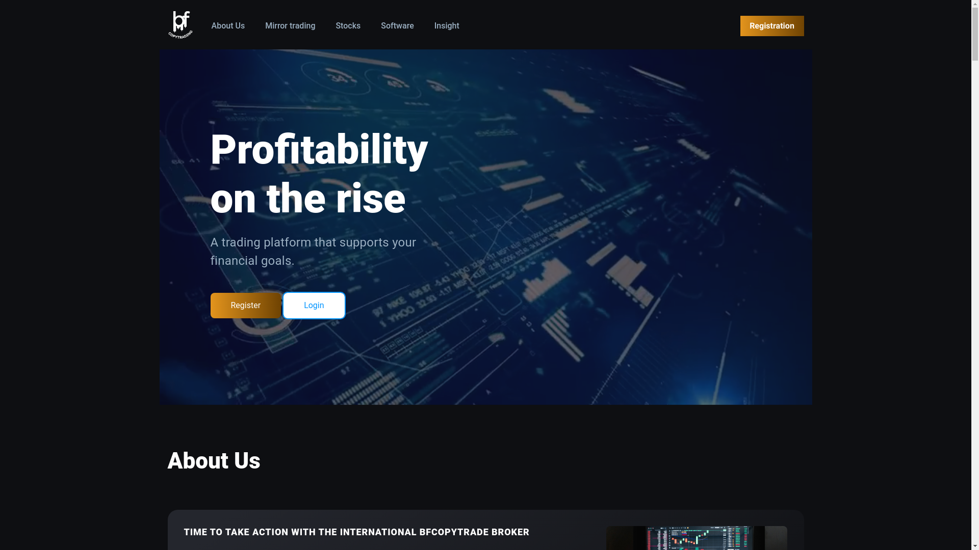 website screenshot of http://bfcopytrade.com/