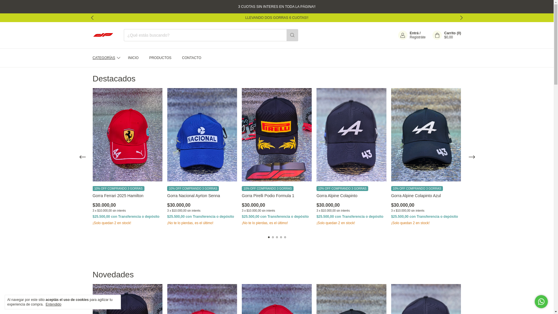 website screenshot of https://primercurva.com.ar/