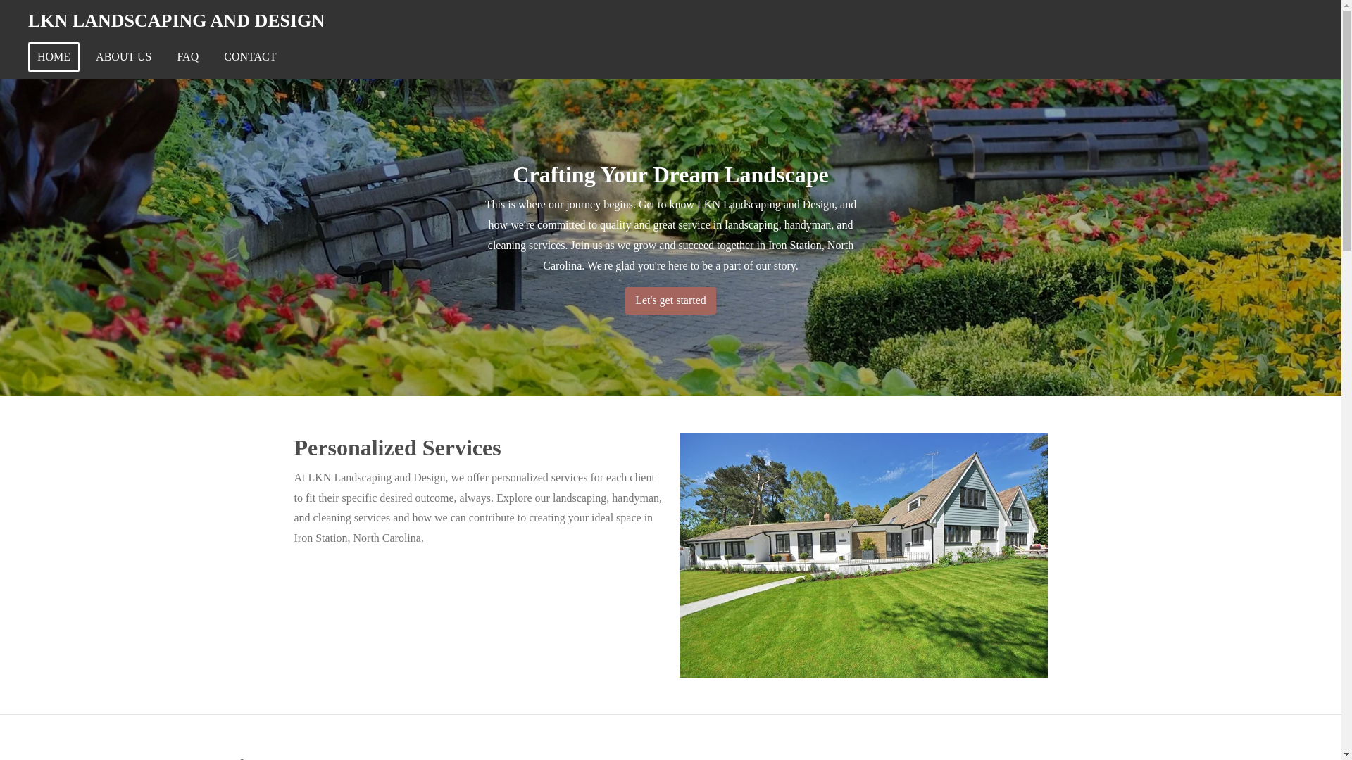website screenshot of https://lkn-landscaping-and-design.com/