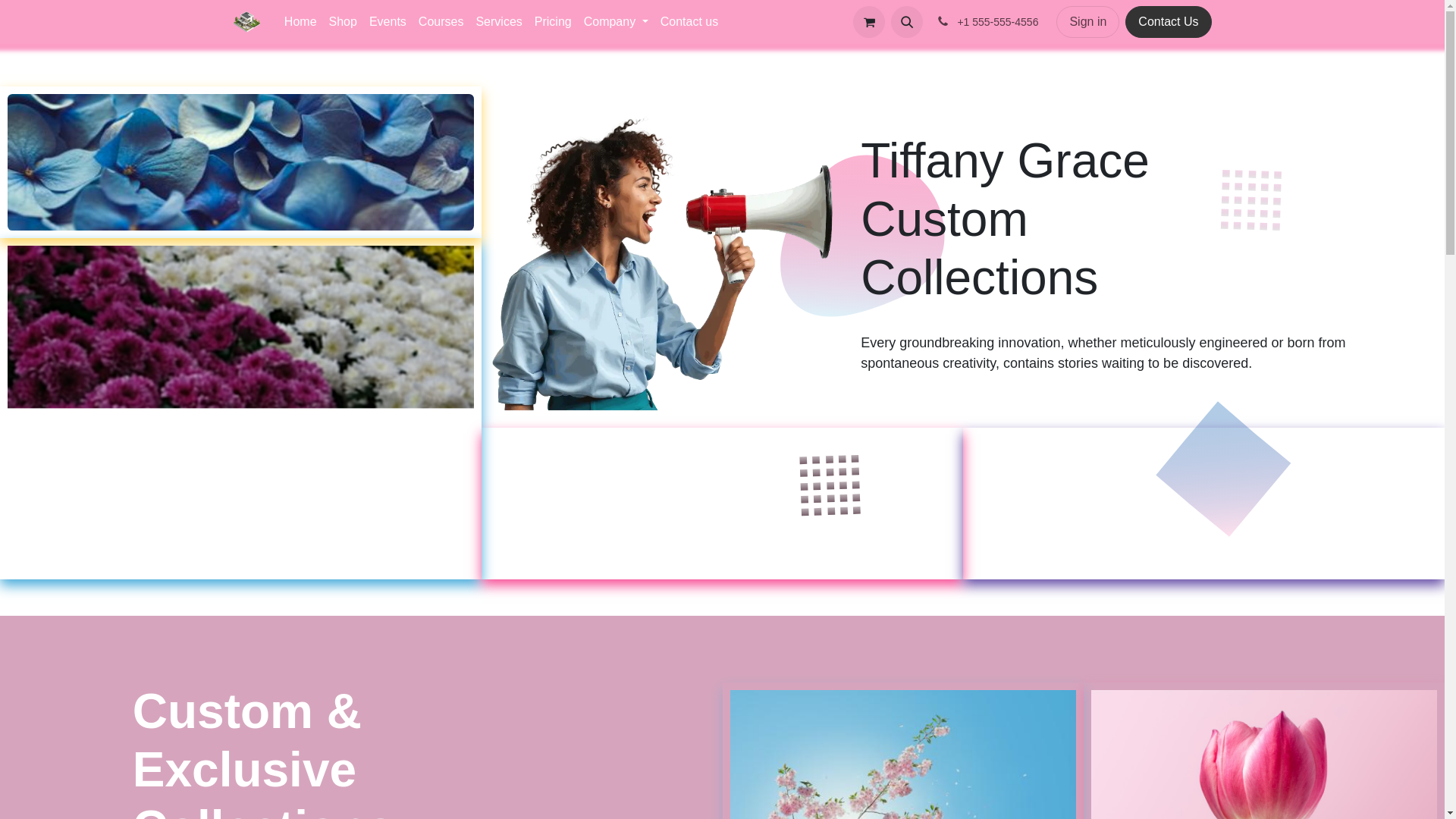 website screenshot of https://tiffanygrace.ca/