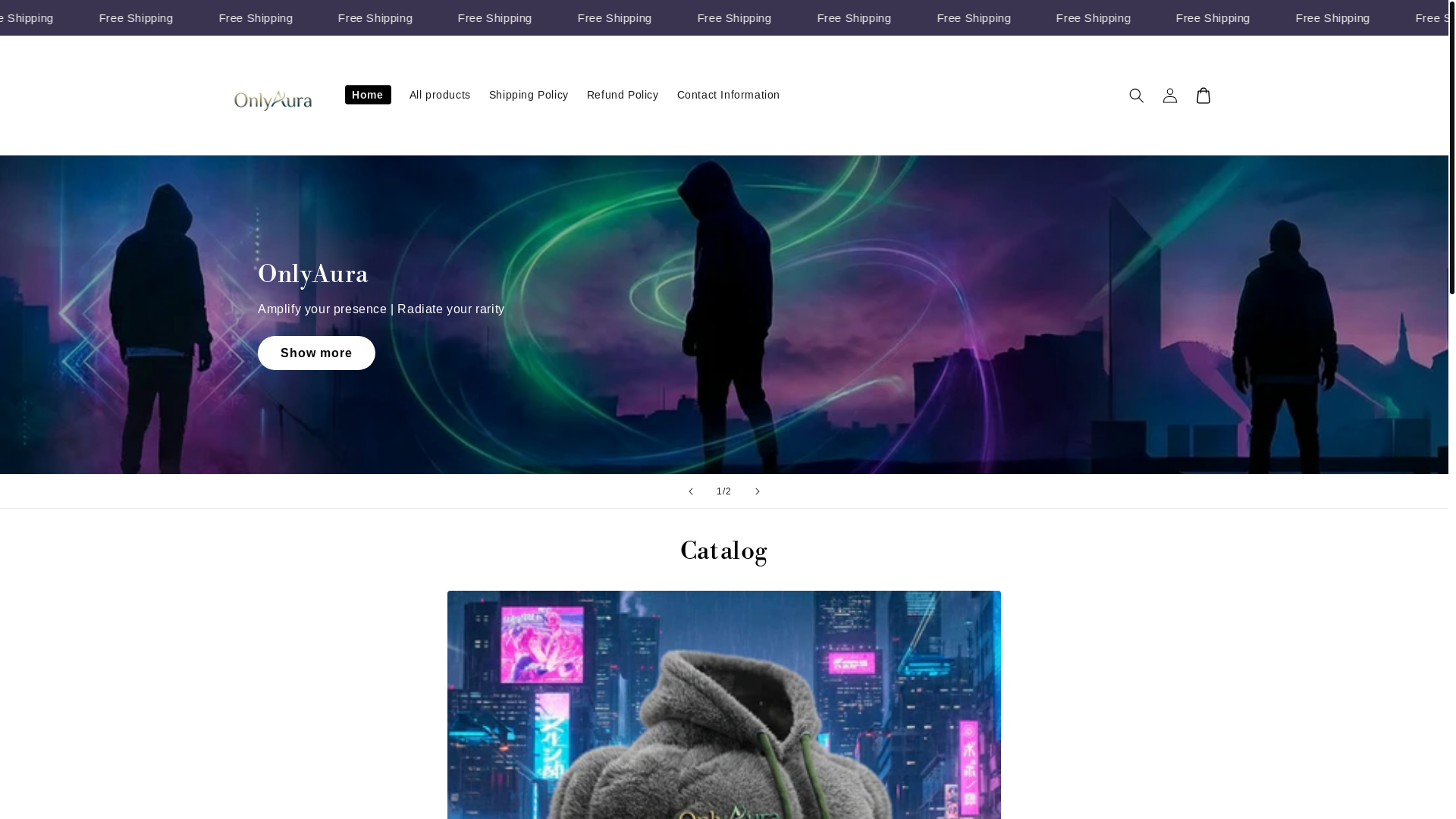 website screenshot of https://onlyaura.net/