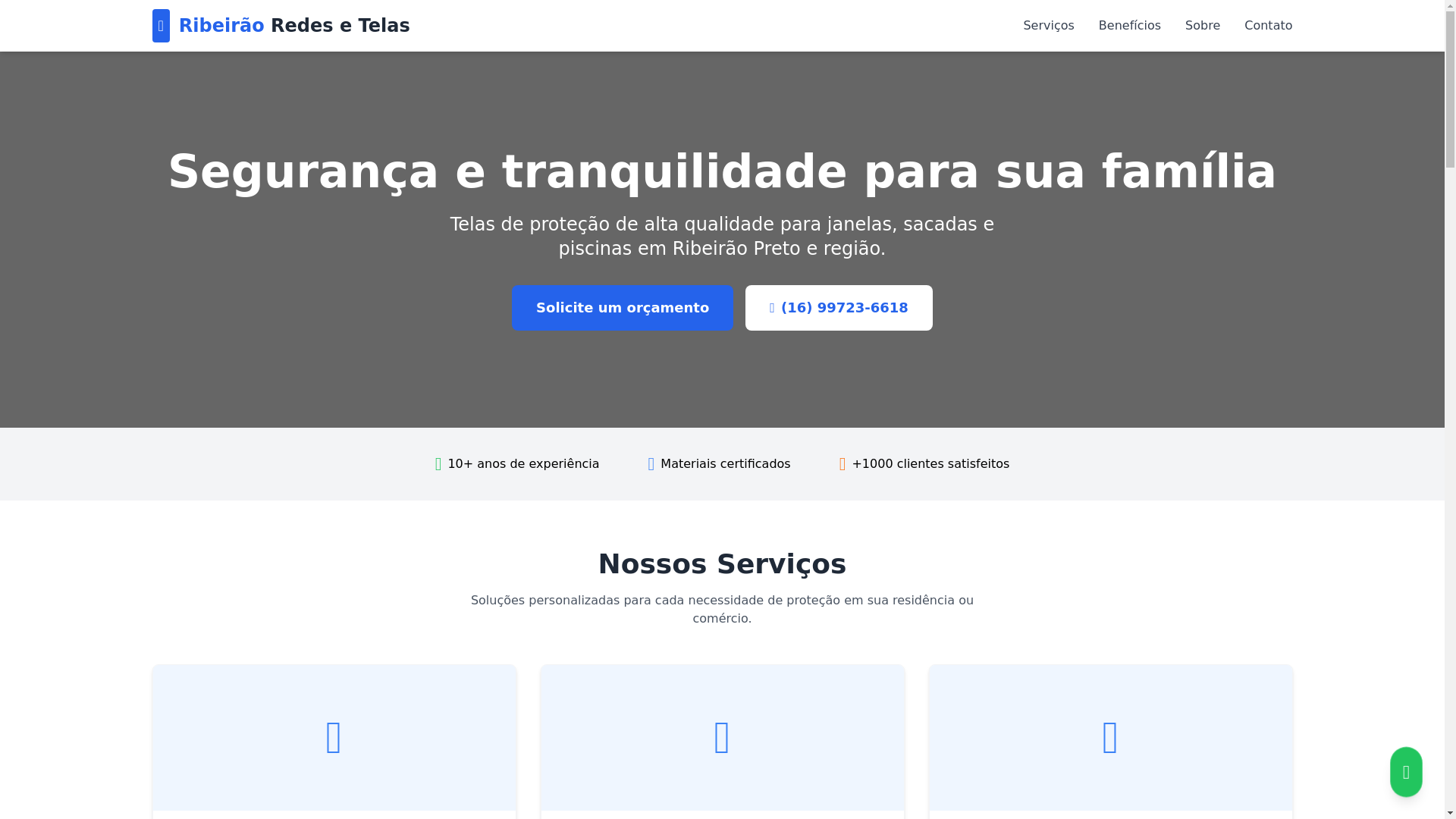 website screenshot of https://ribeiraoredesetelas.pages.dev/