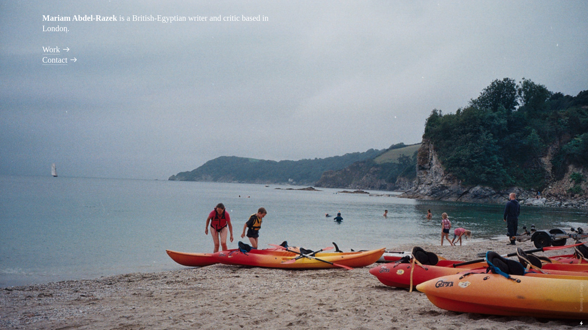 website screenshot of https://mariamabdelrazek.net/