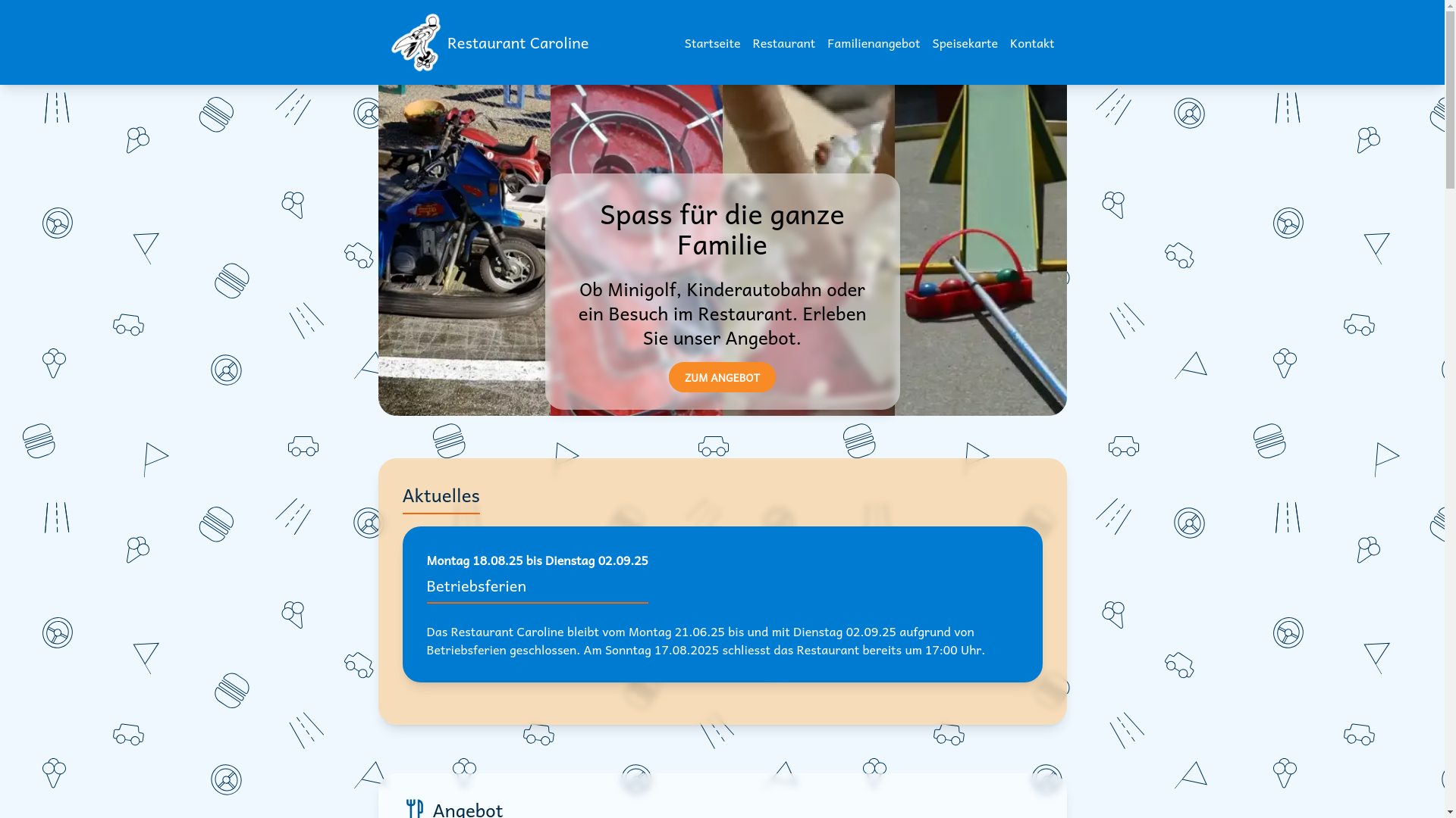 website screenshot of https://restaurant-caroline.pages.dev/