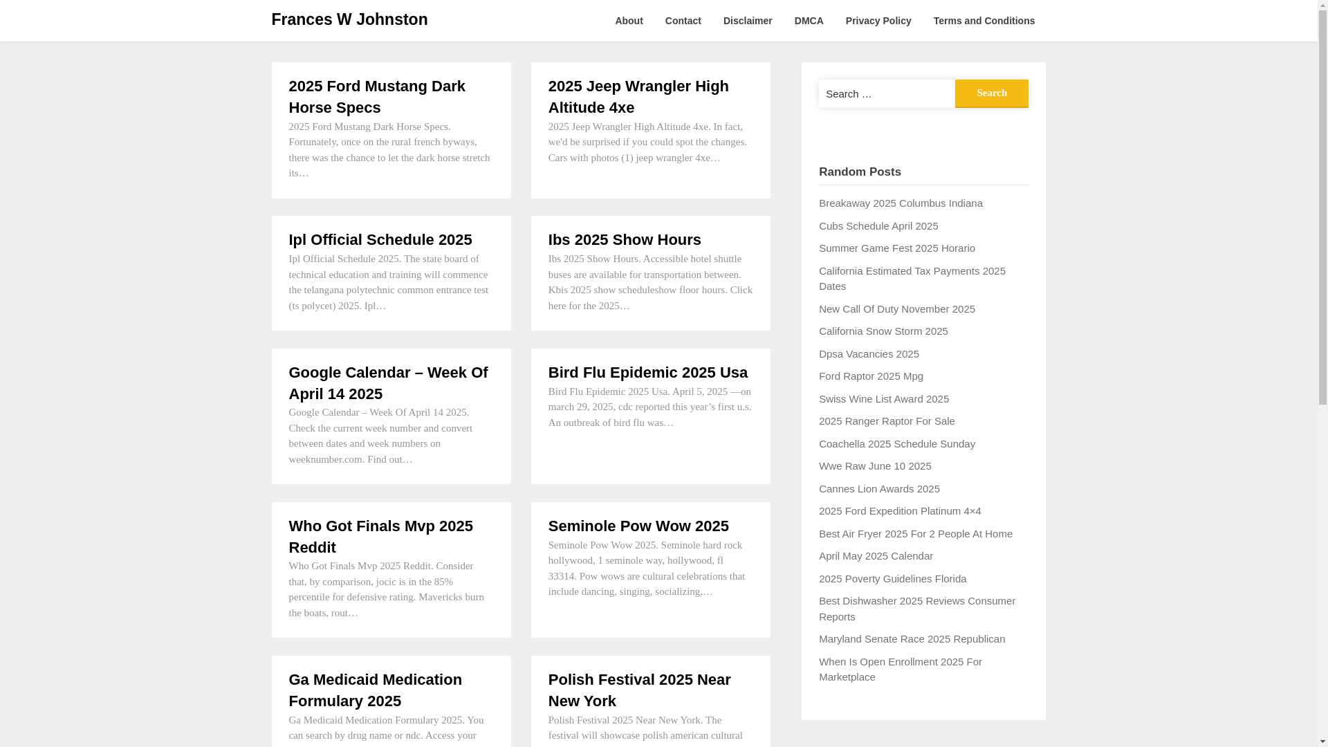 website screenshot of https://franceswjohnstonj.pages.dev/