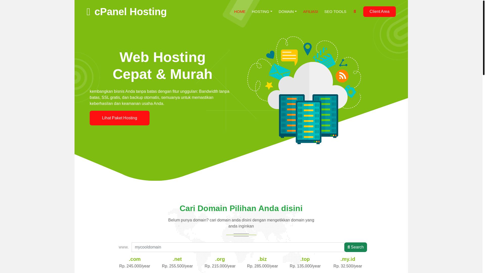 website screenshot of https://cpanelhosting-7yg.pages.dev/