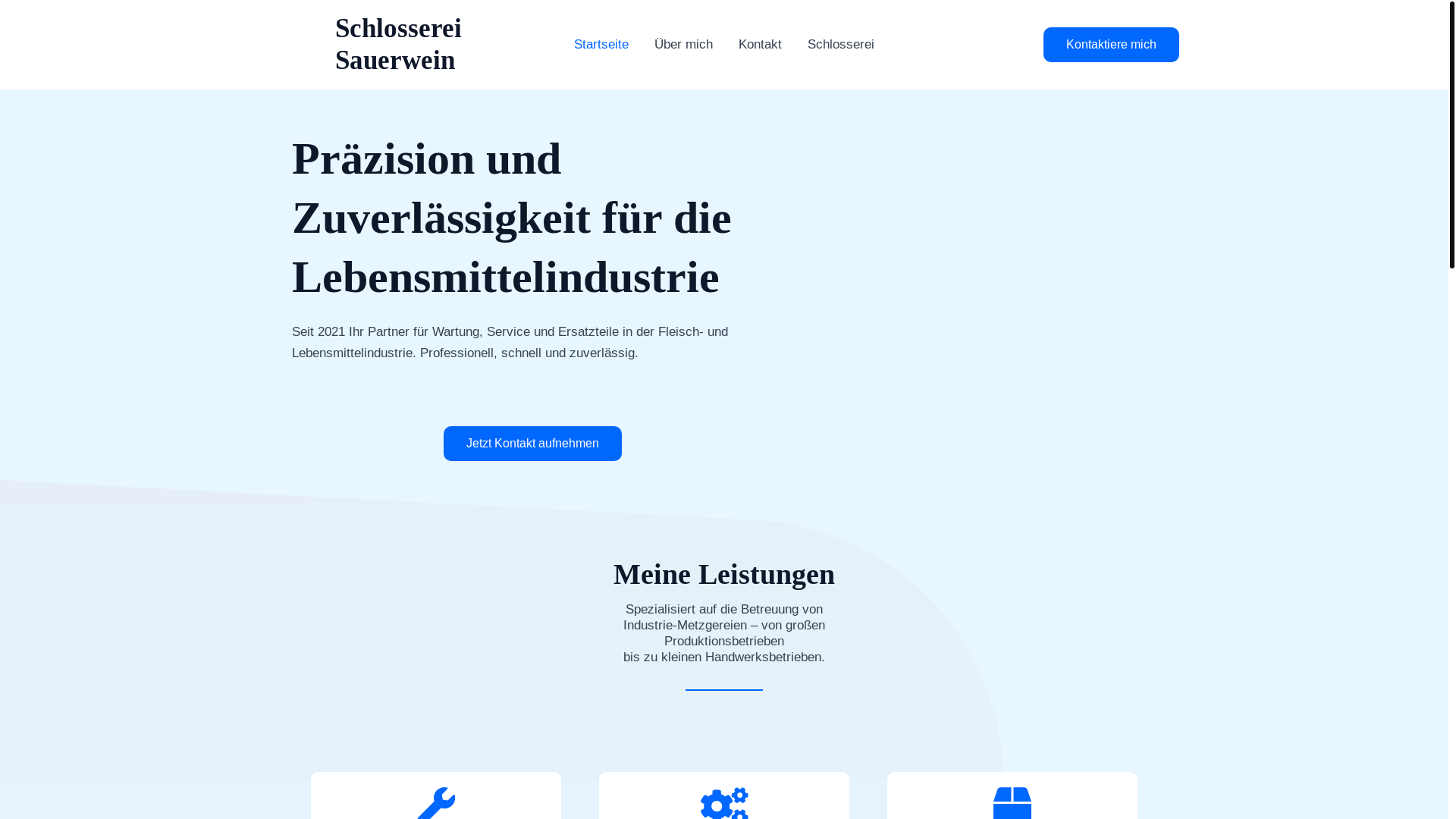website screenshot of https://schlossereisauerwein.de/