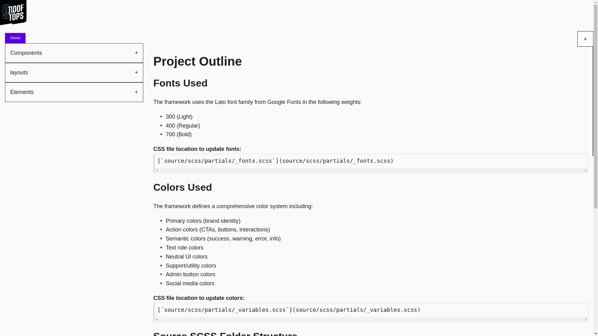 website screenshot of https://framework.9rooftops.com