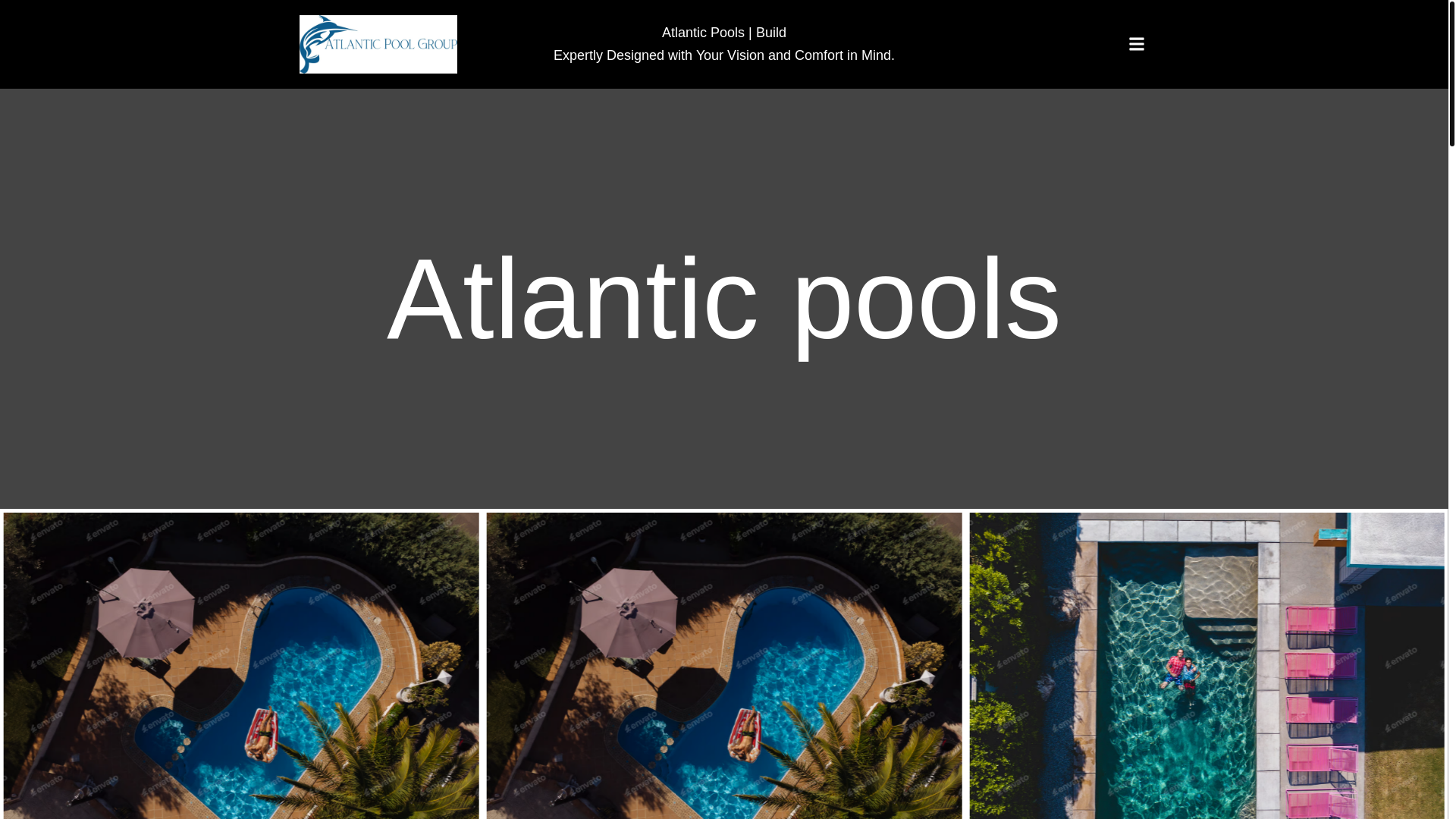 website screenshot of https://atlanticpools.co/