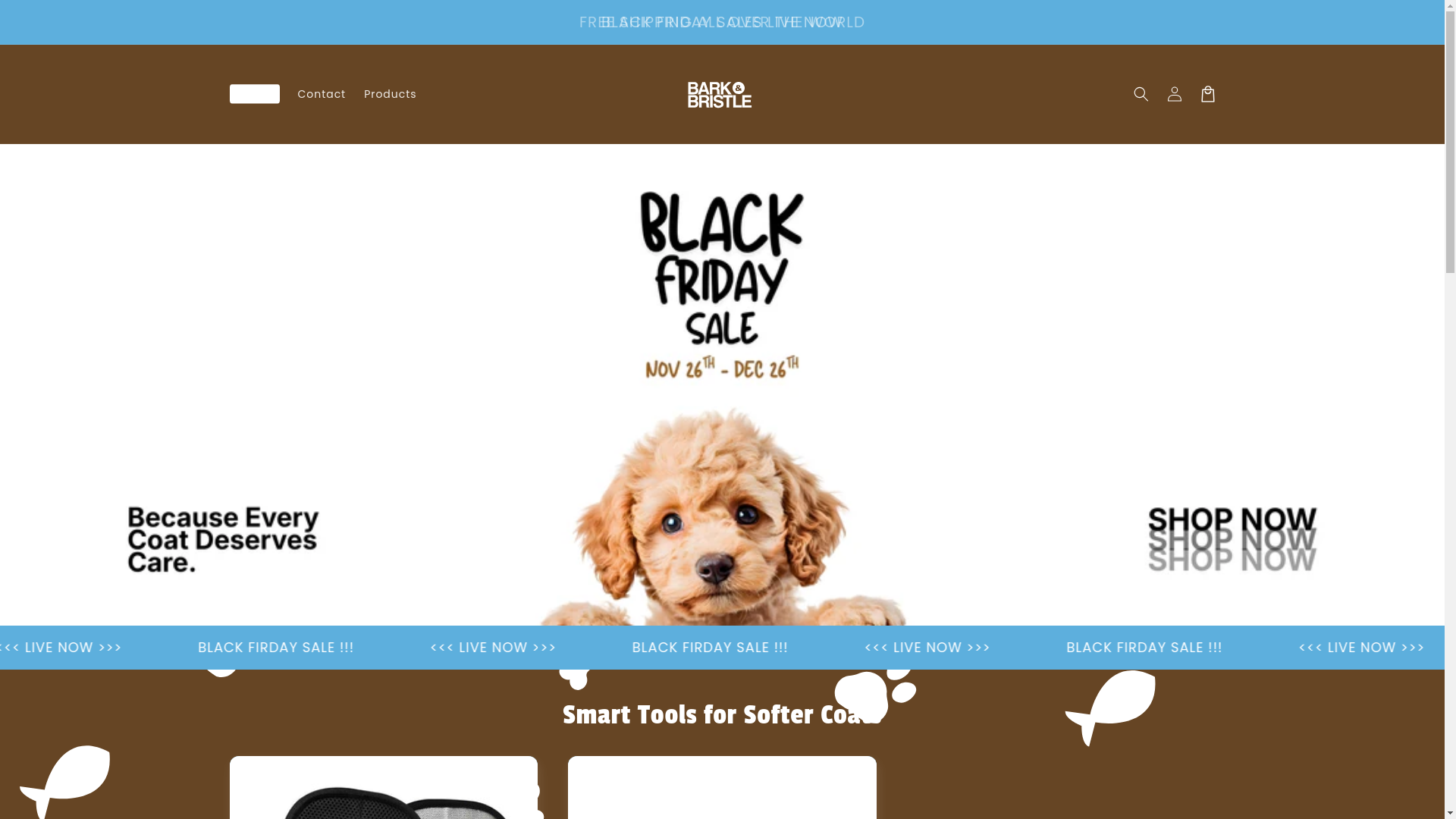 website screenshot of https://barkandbristle.store/