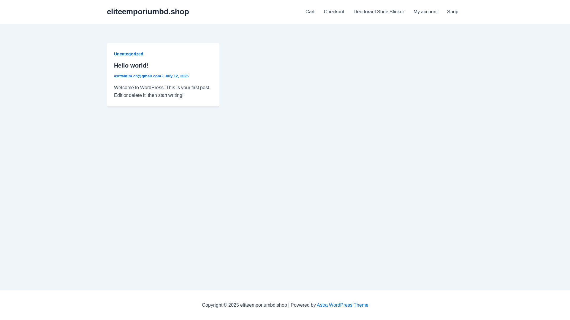 website screenshot of https://eliteemporiumbd.shop/