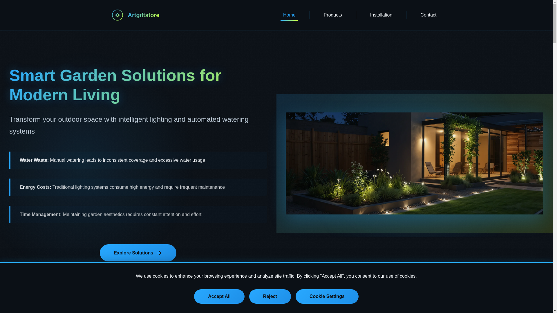 website screenshot of https://artgiftstore.world/