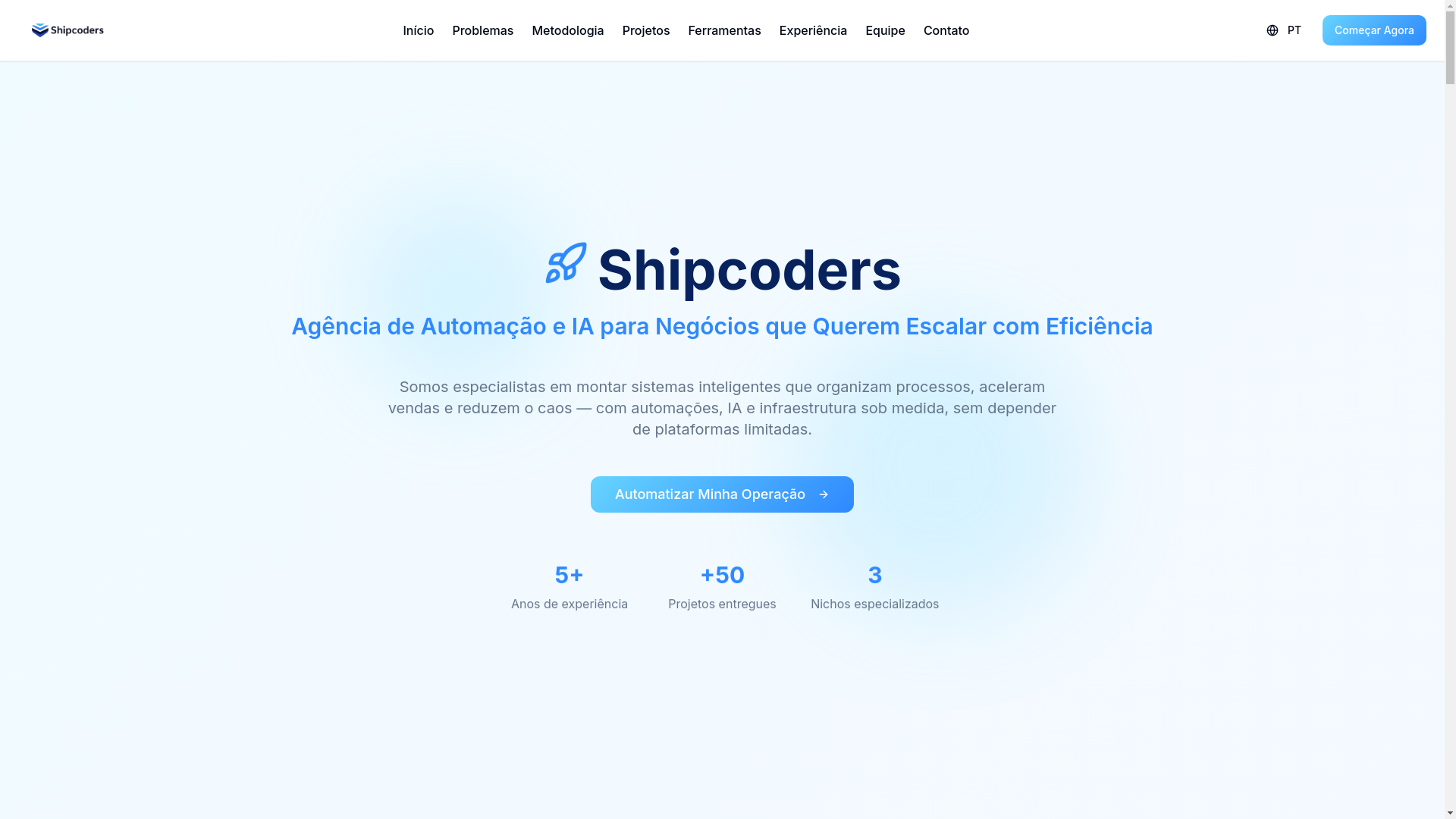 website screenshot of https://shipcoders.pt/