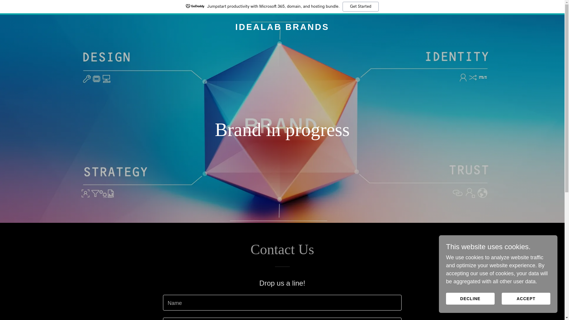 website screenshot of https://idealabbrands.com/