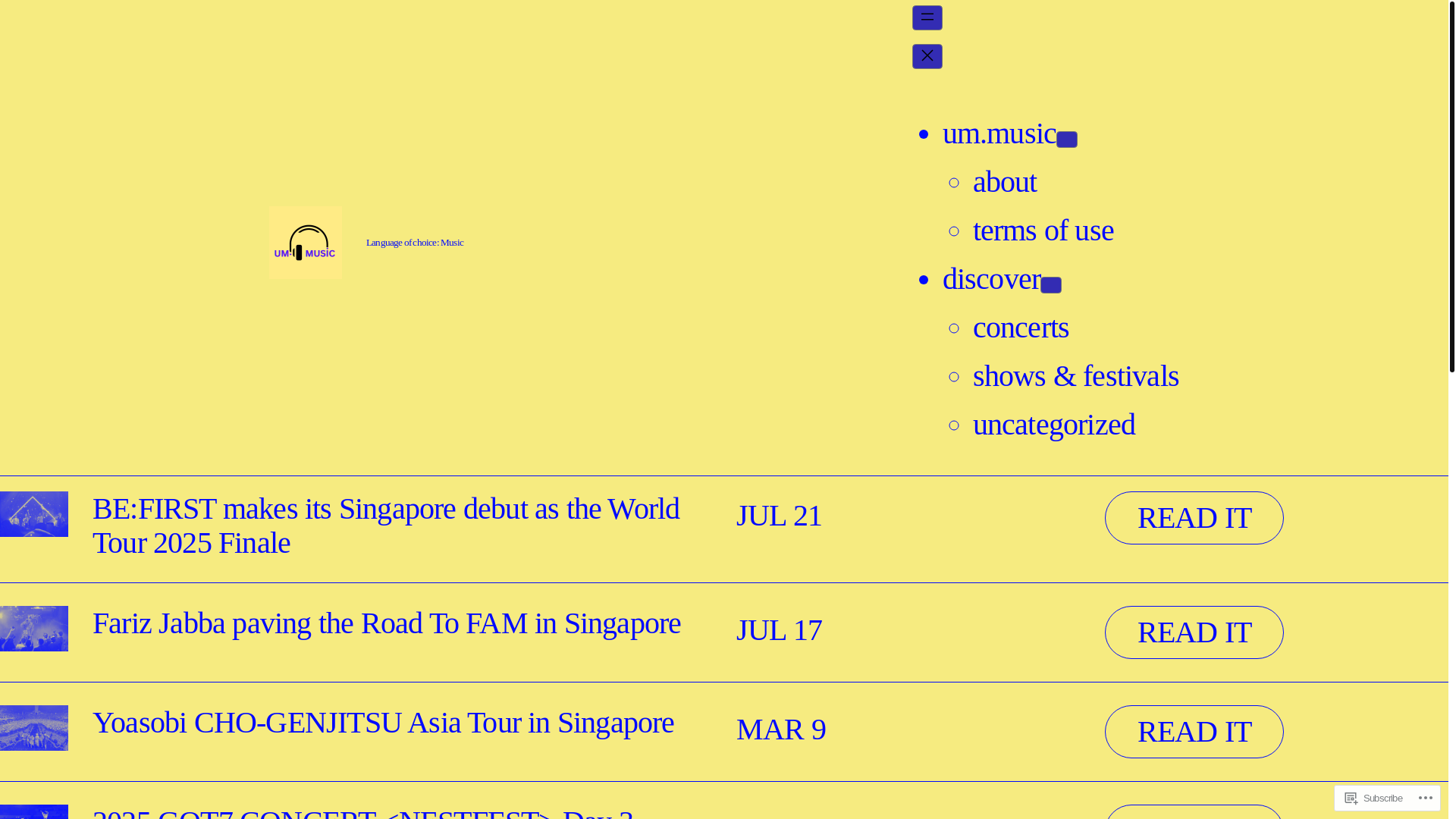 website screenshot of https://livelikeummusic.com/