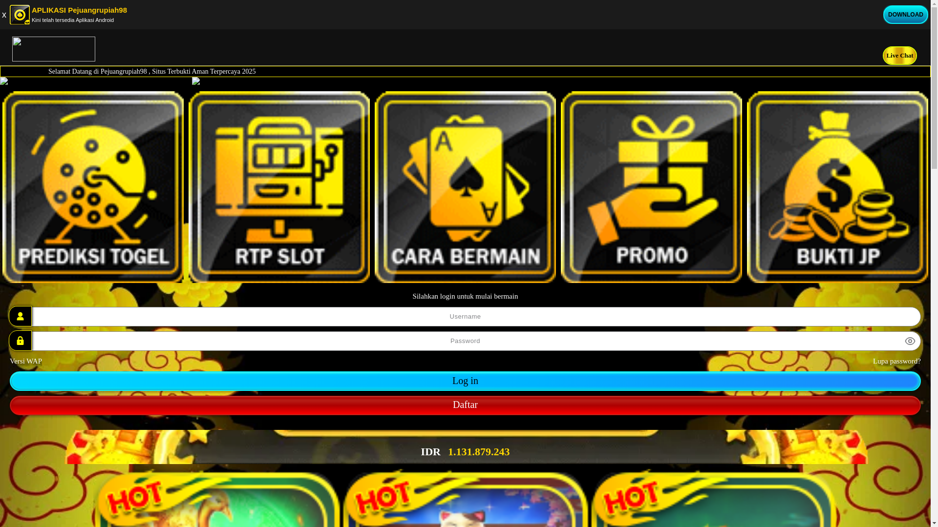 website screenshot of https://pejuangrupiah98.sbs/