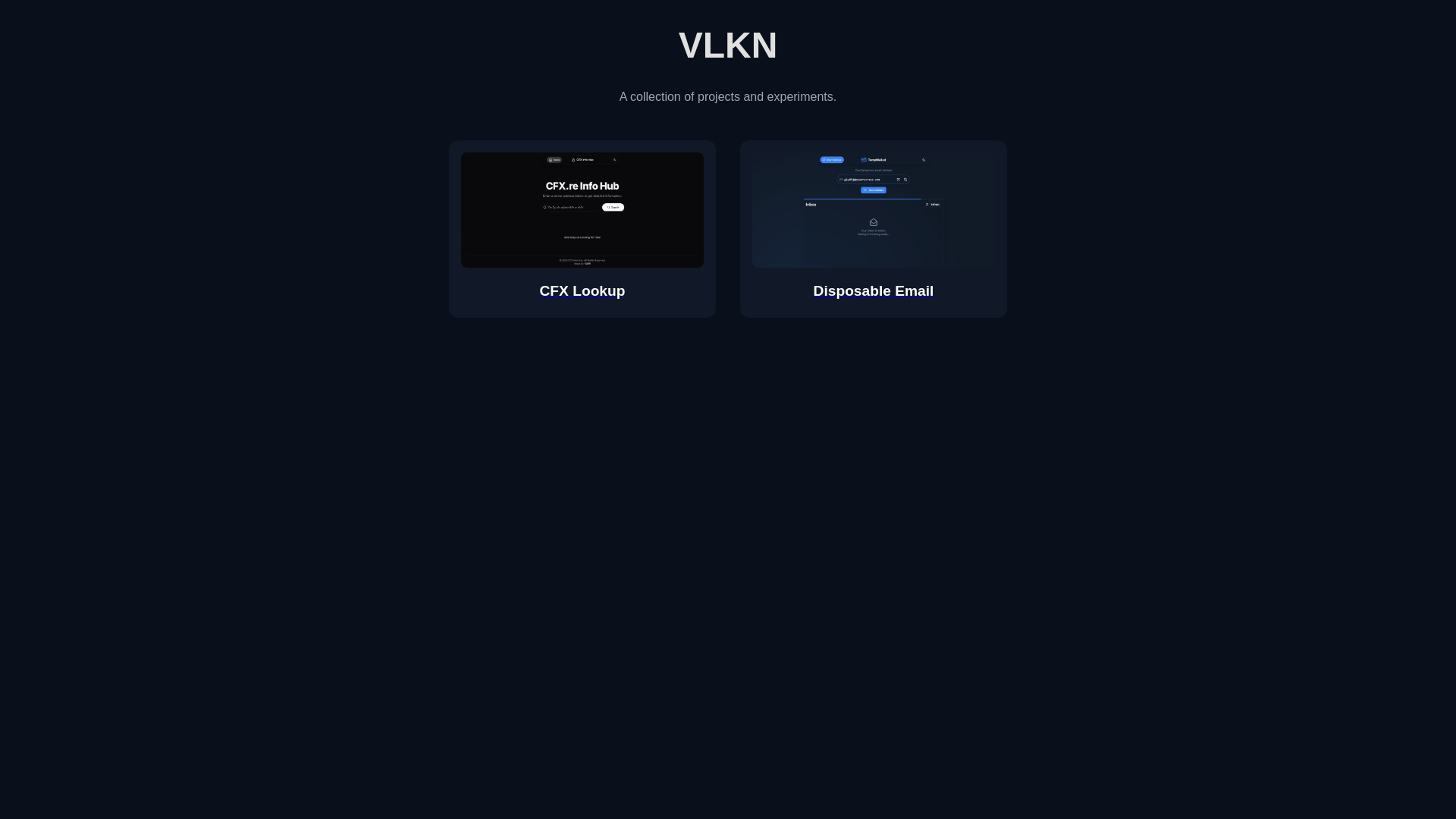 website screenshot of https://vlkn-in.pages.dev/