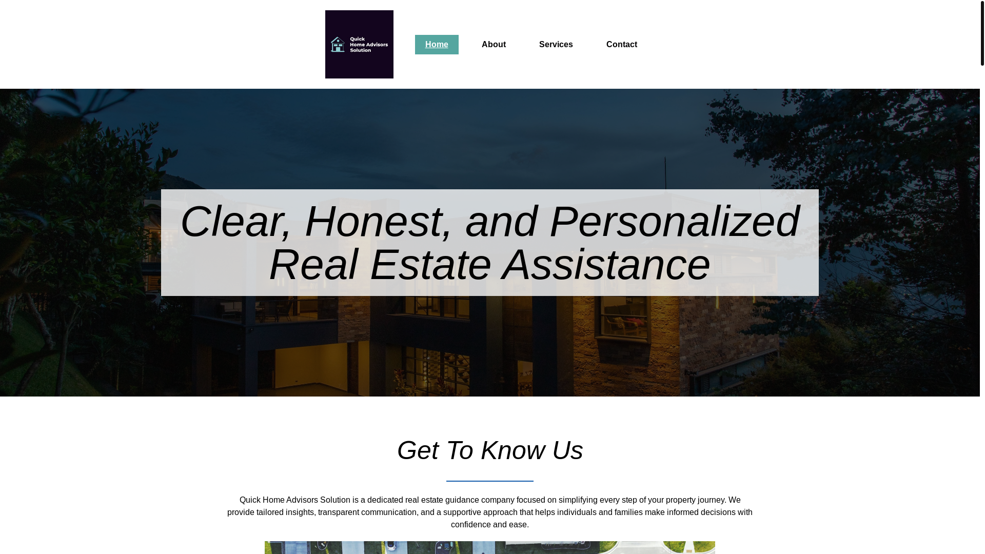 website screenshot of https://quickhomeadvisorssolution.com/