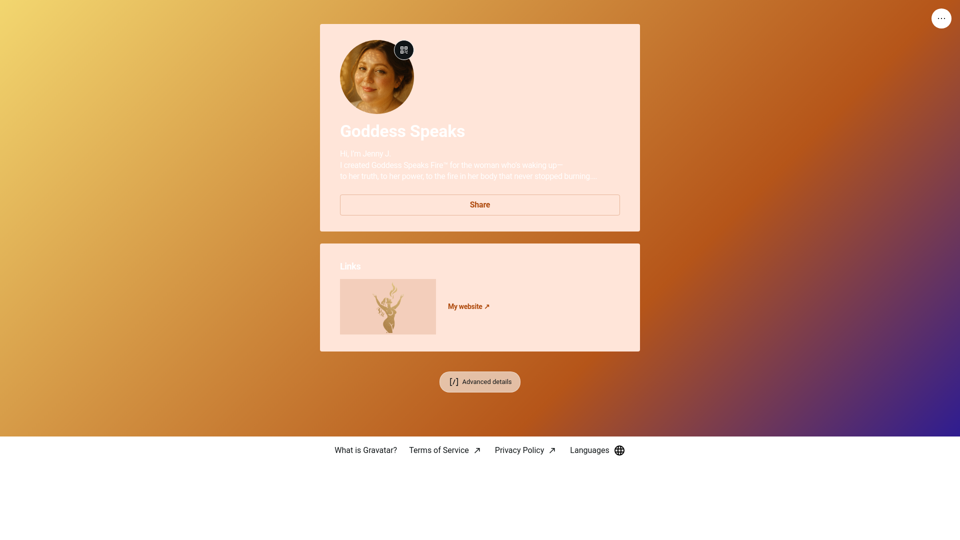 website screenshot of https://jennyjosaphat.rocks/