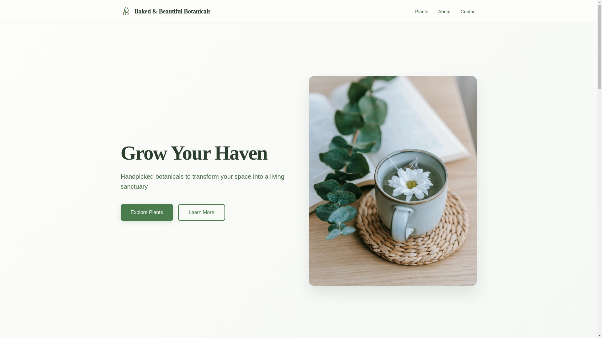 website screenshot of https://beautifulbotanicals.pages.dev/
