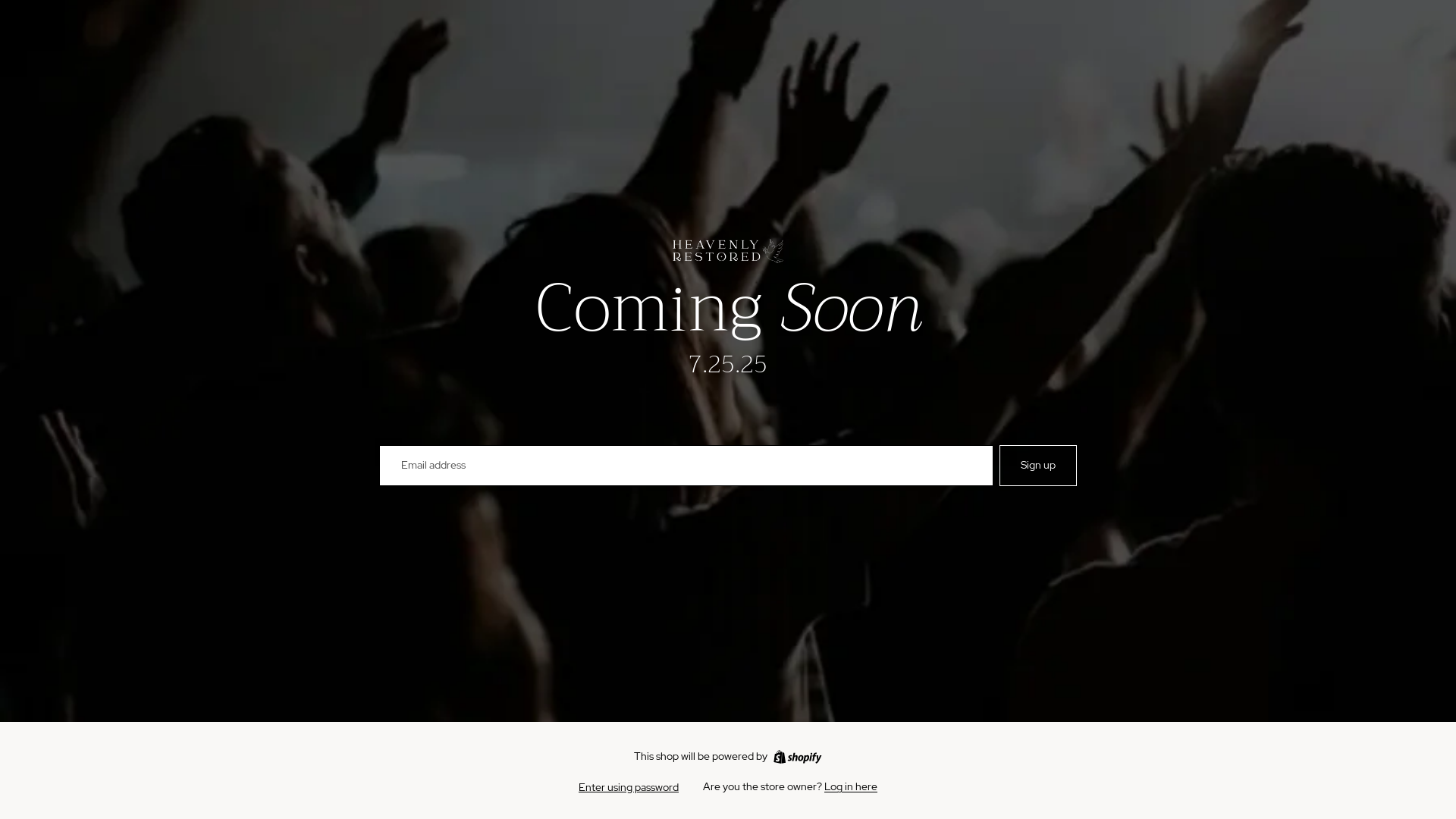 website screenshot of https://heavenlyrestored.co/