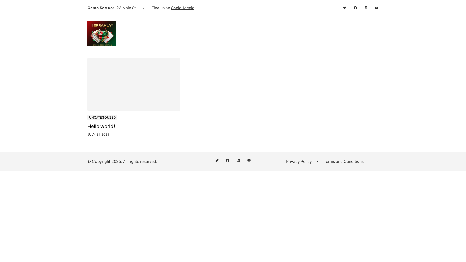 website screenshot of https://terraplaycasino.com/