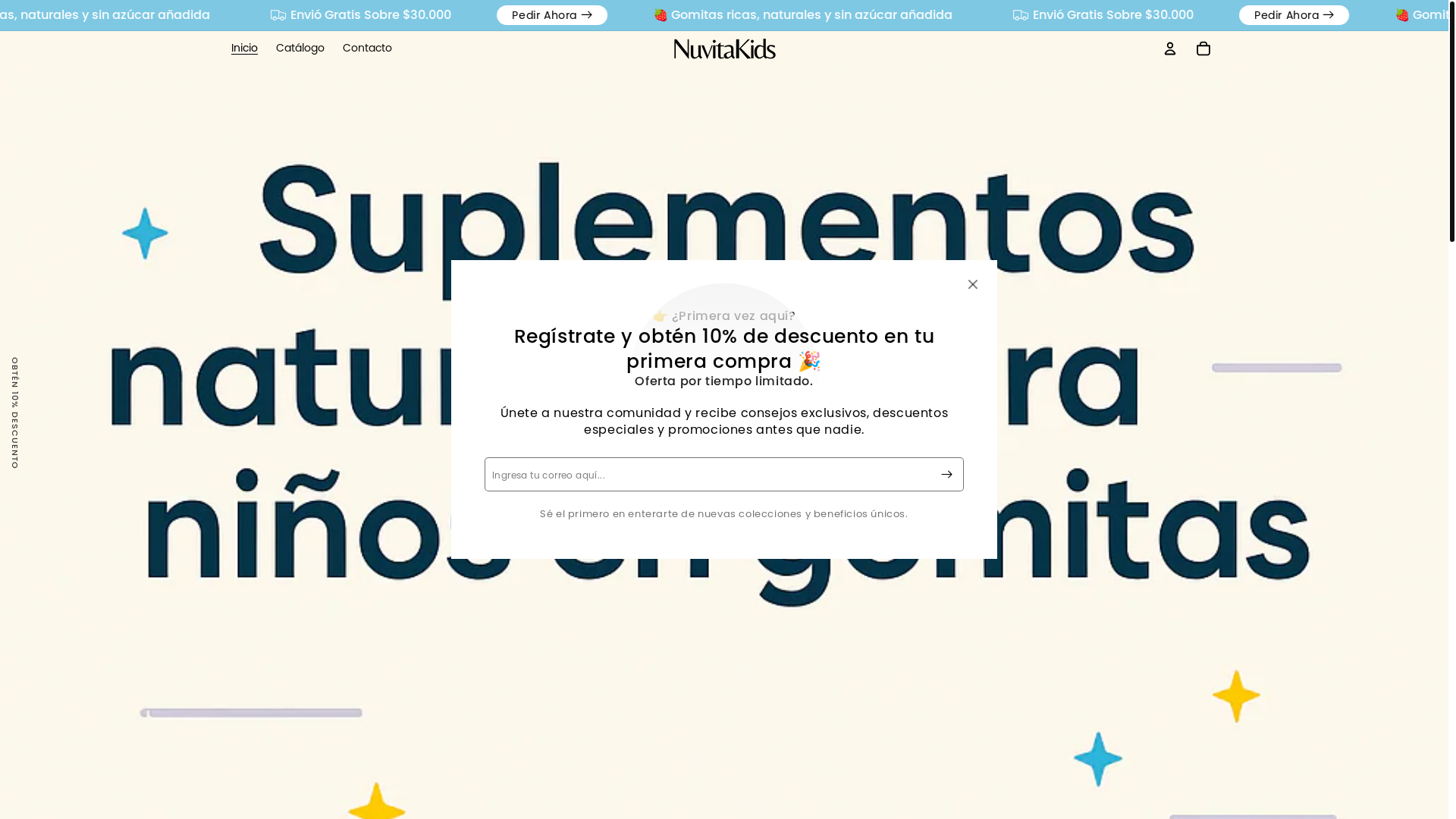 website screenshot of https://nuvitakids.store/