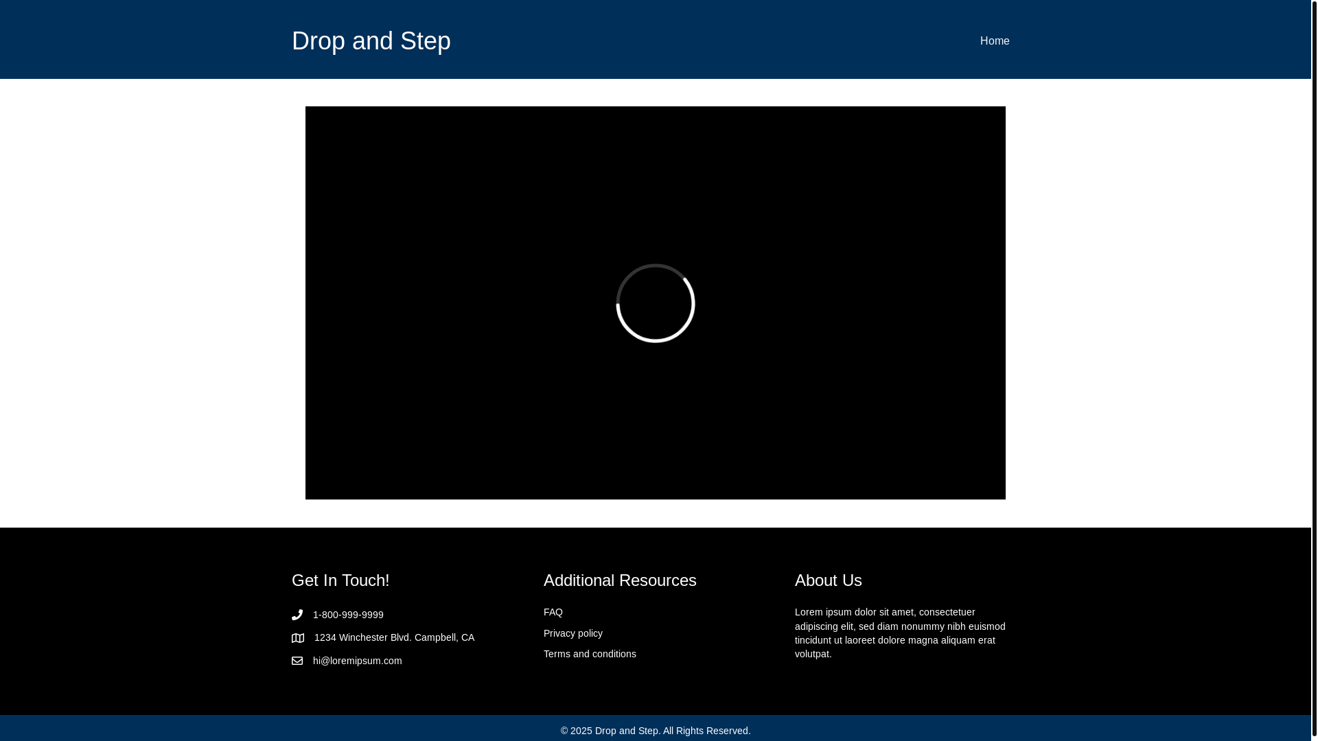 website screenshot of https://dropandstep.net/