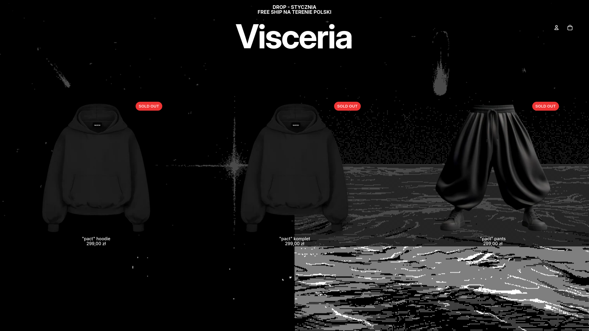 website screenshot of https://visceriastore.com/