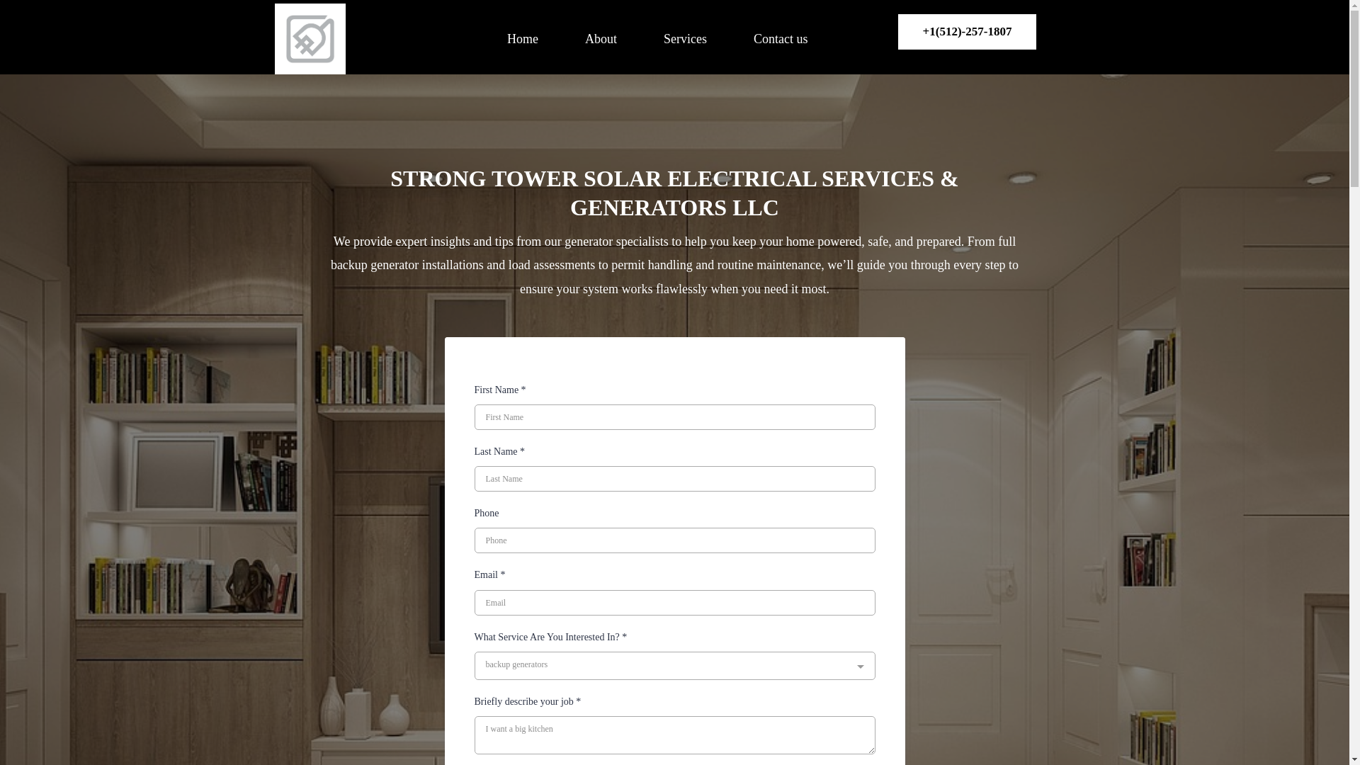 website screenshot of https://strongtowersolargenerators.com/