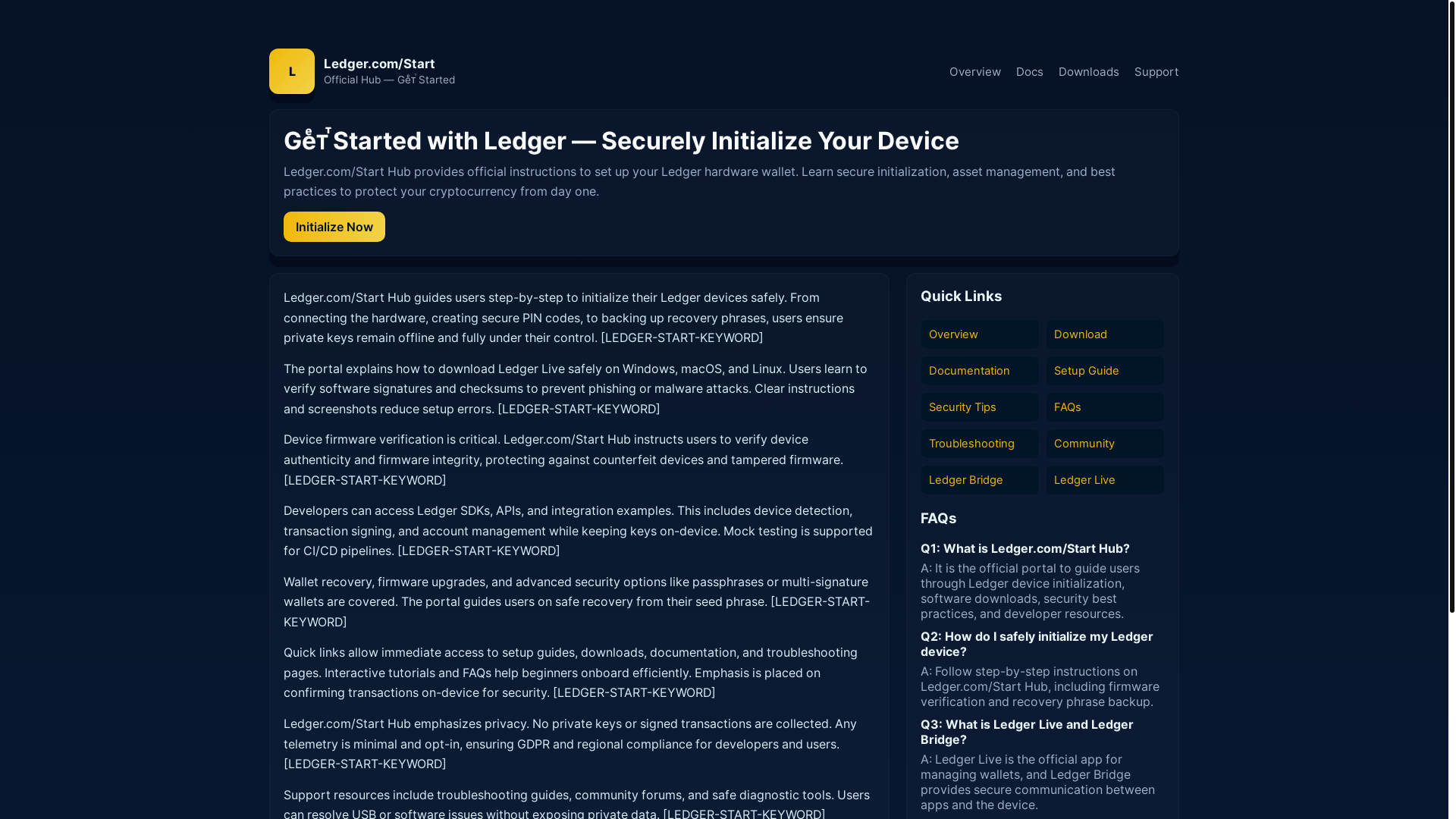 website screenshot of https://starts-ledjer-io.pages.dev/