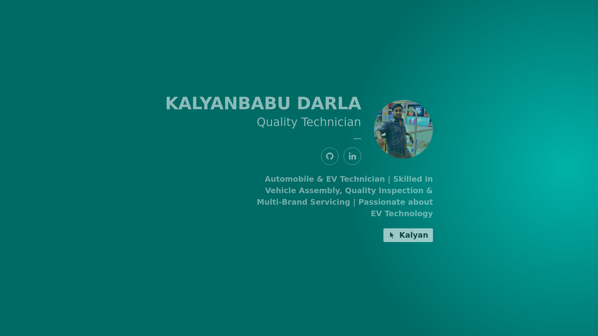 website screenshot of http://flowcv.me/kalyanbabu-darla