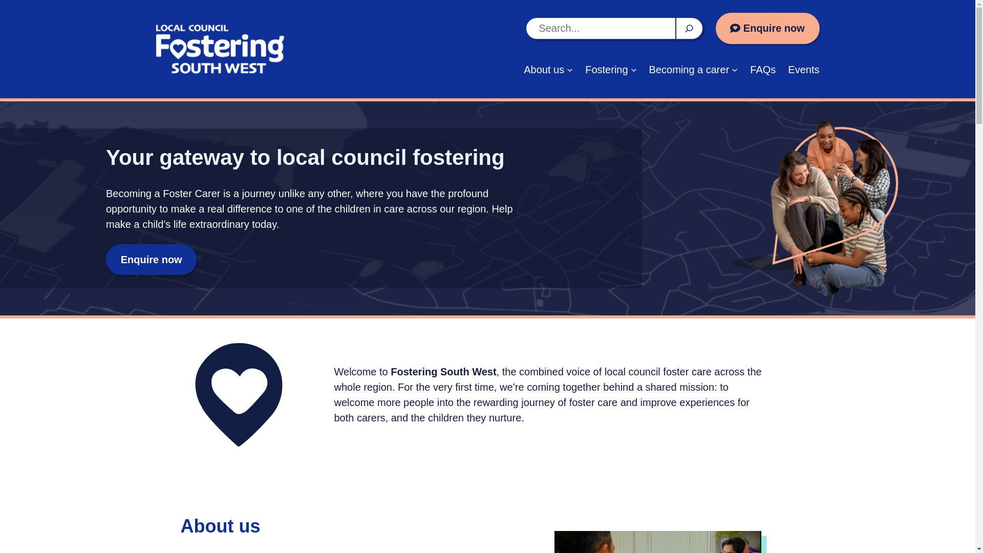 website screenshot of https://fosteringsouthwest.com/